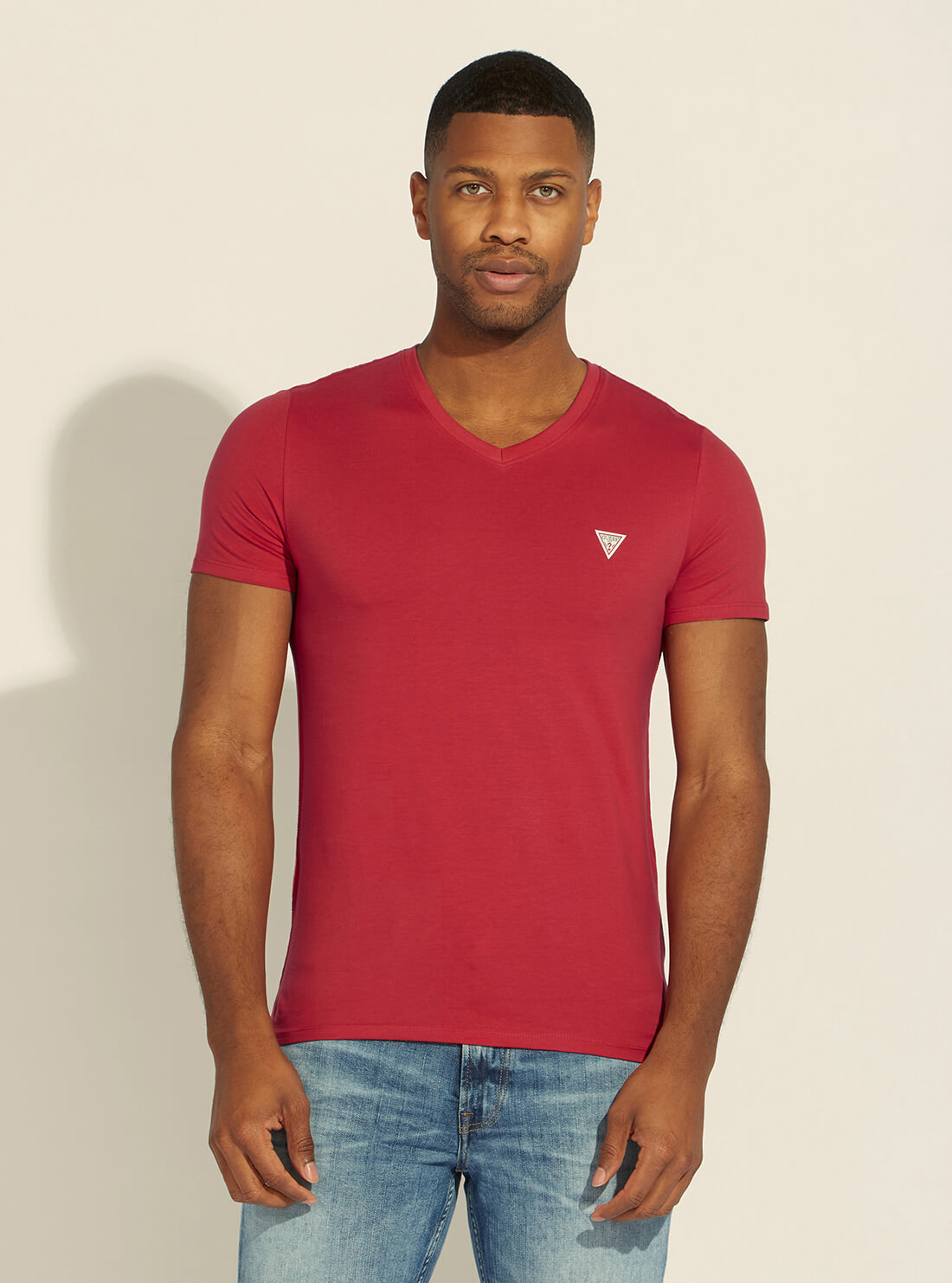 Guess v neck 2024 t shirt mens