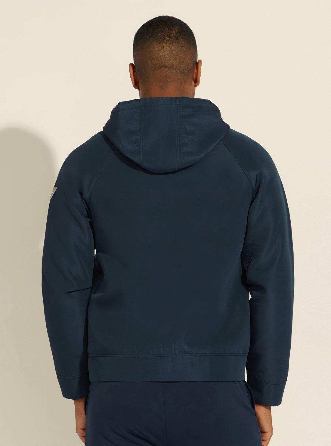 GUESS Mens  Blue Lucas Active Hoodie Z2GQ23KL040 Back View