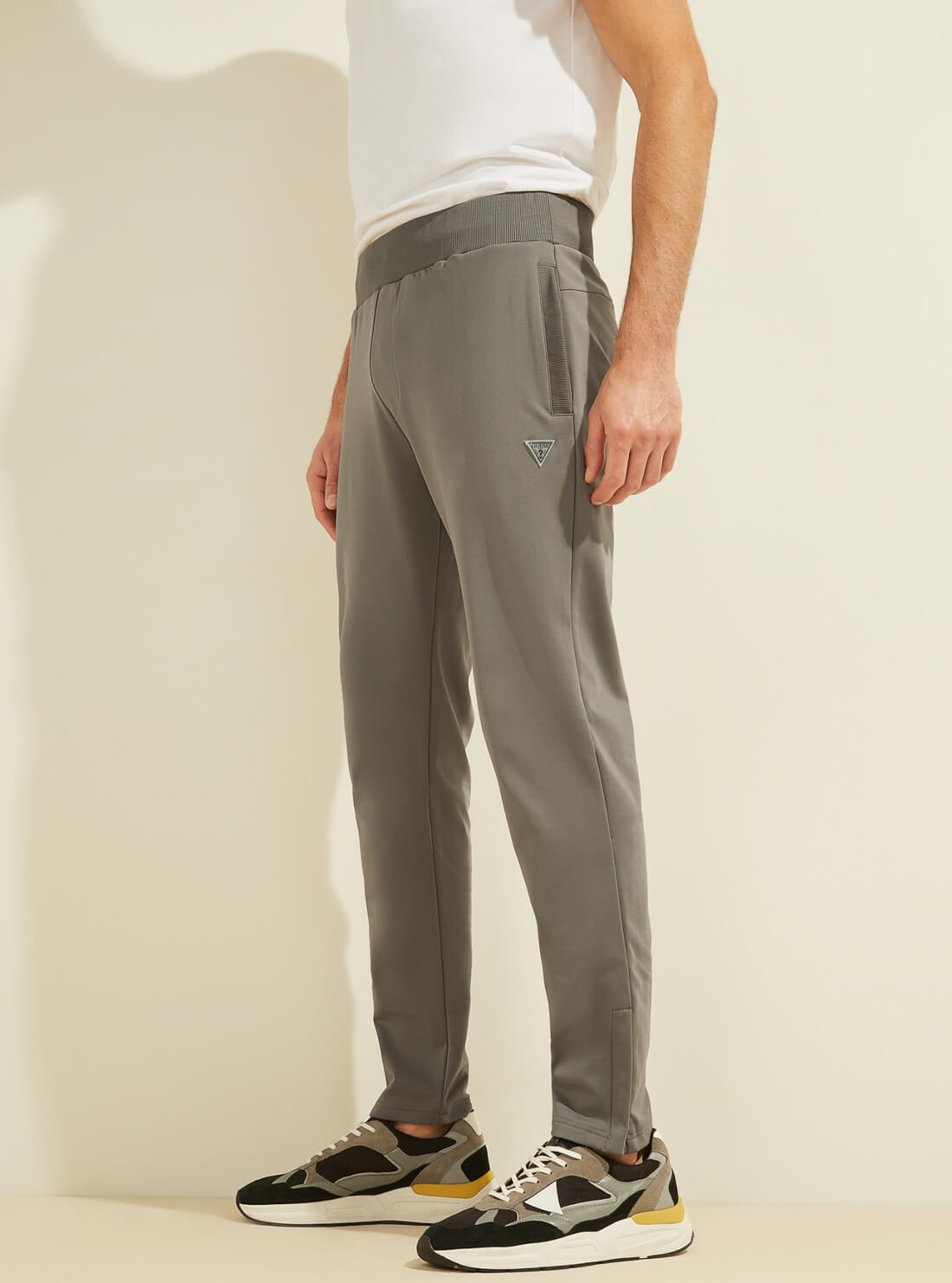 GUESS Mens Grey Teddy Active Trackpants Z2RB05KAYR0 Side View