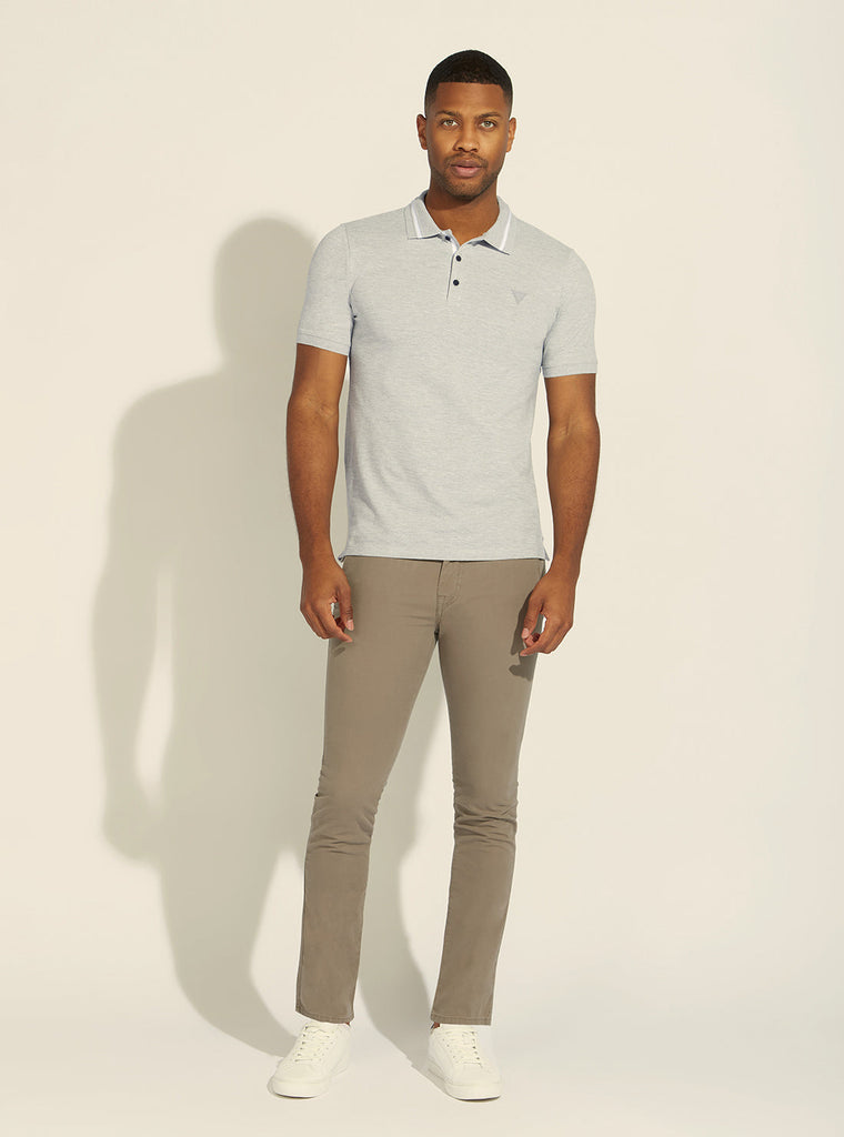 Eco Grey Lyle Polo T-Shirt - GUESS