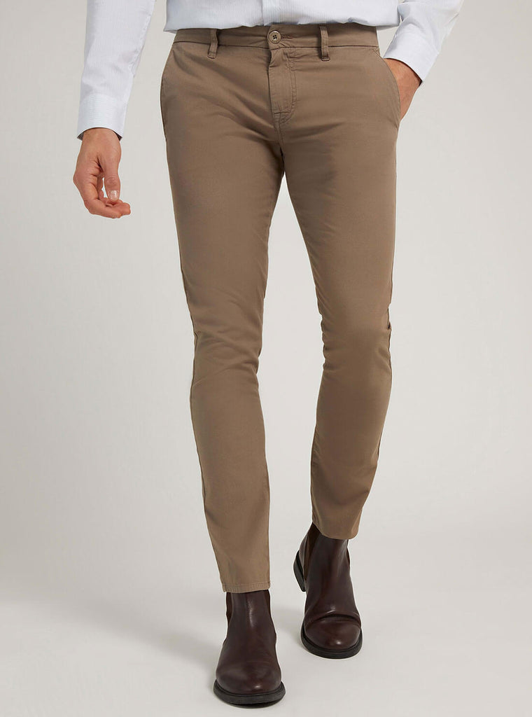 Daniel Skinny Fit Pants Walnut Brown - GUESS