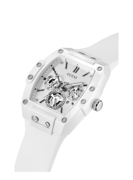 White Phoenix Watch - GUESS Silicone