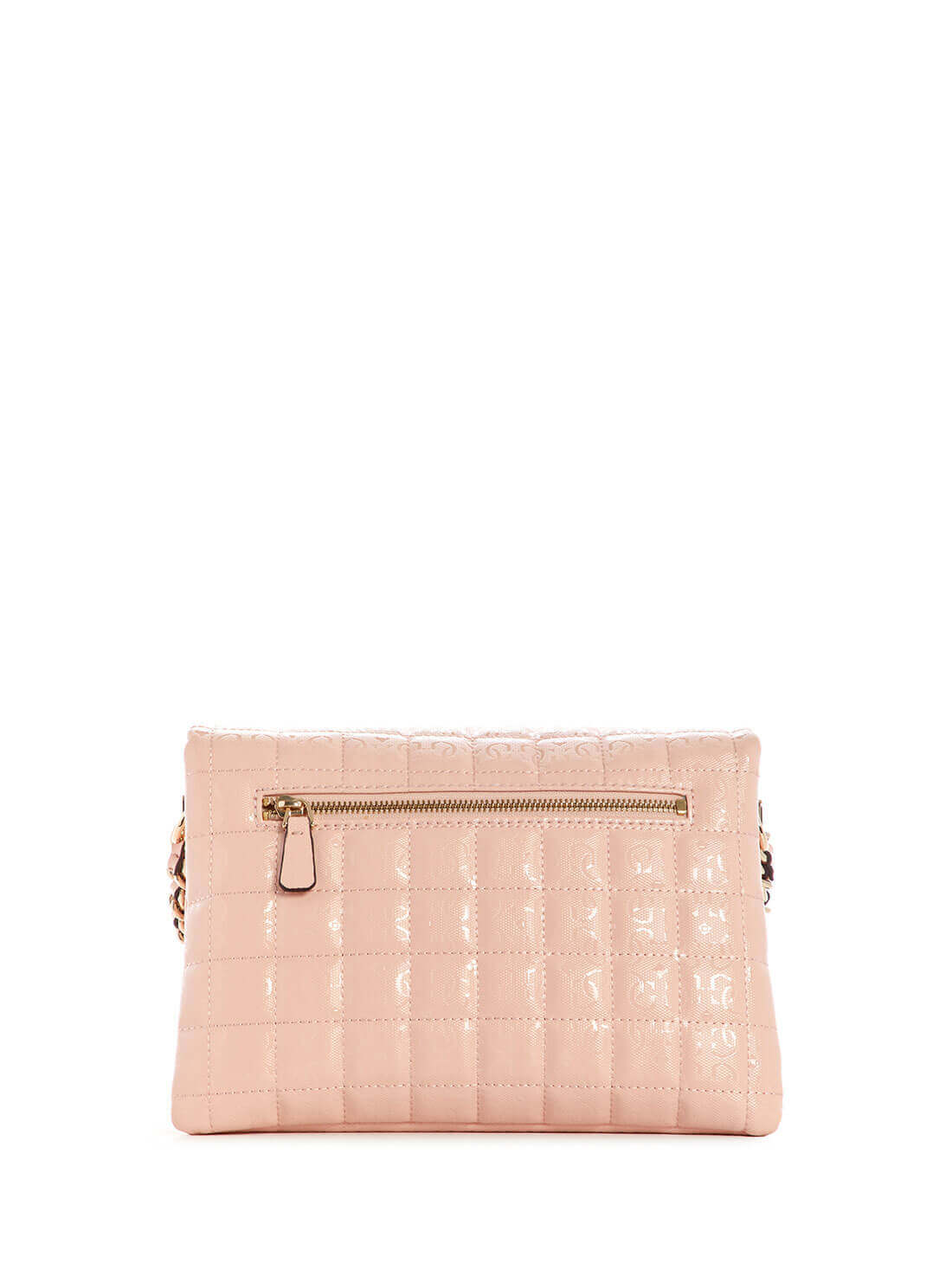 GUESS Womens Blush Pink Quilted Kobo Crossbody Bag GG841121 Back View