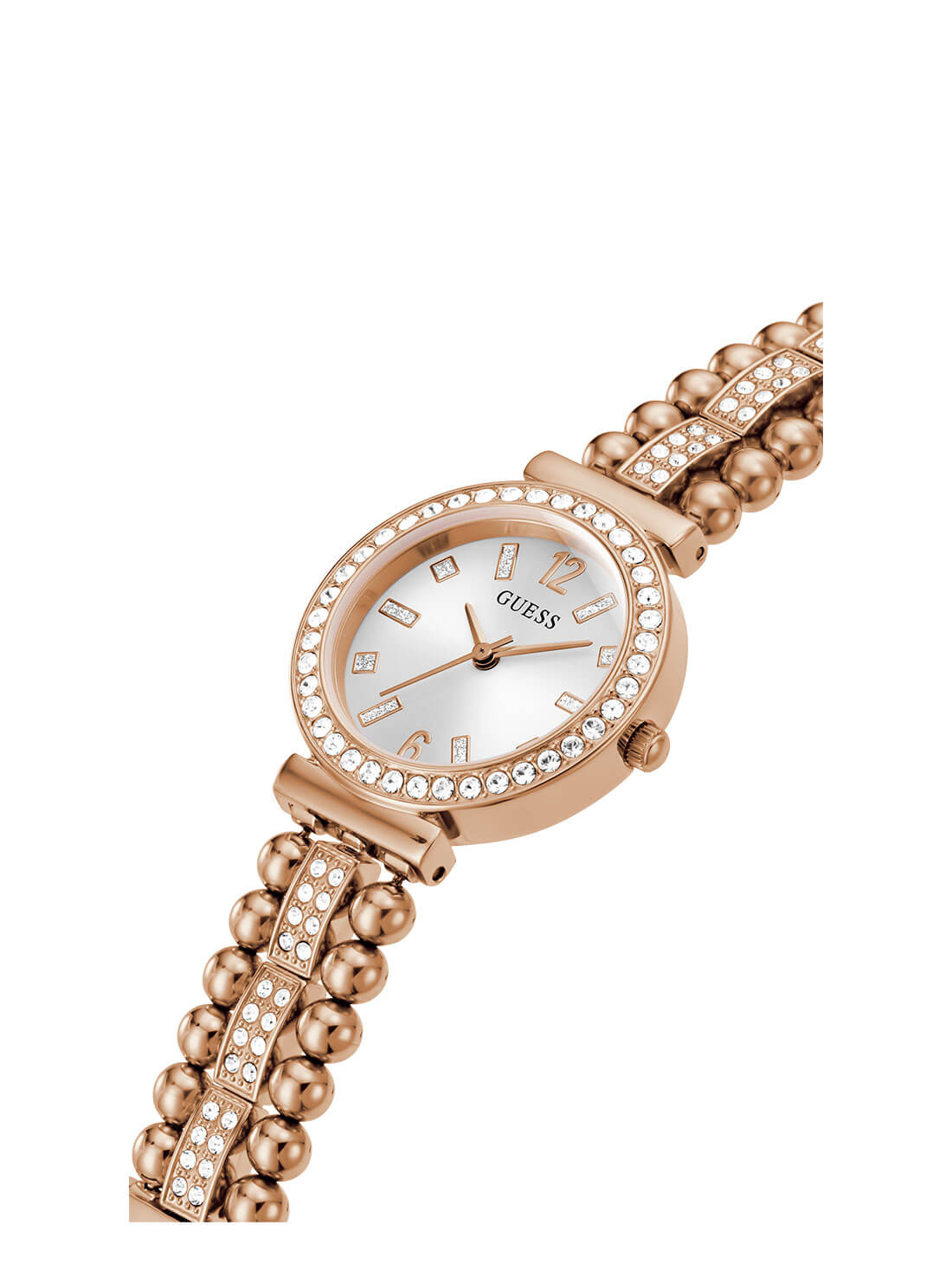 Rose Gold Beaded Glitz Gala Watch - GUESS