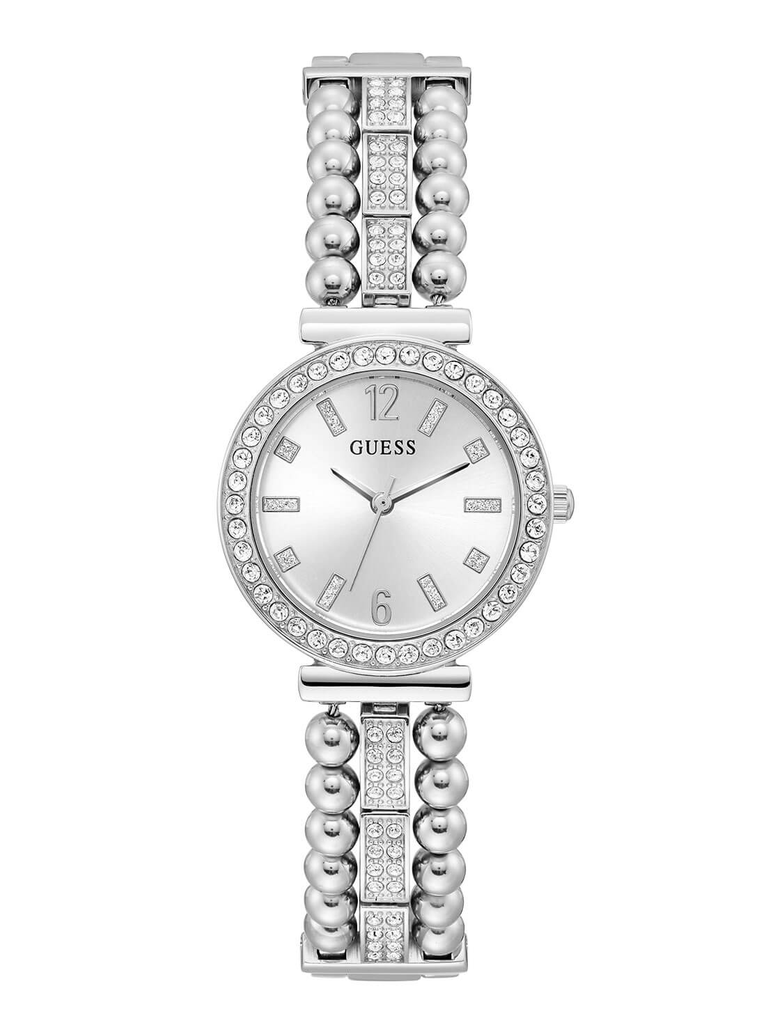 Silver Beaded Glitz Gala Watch