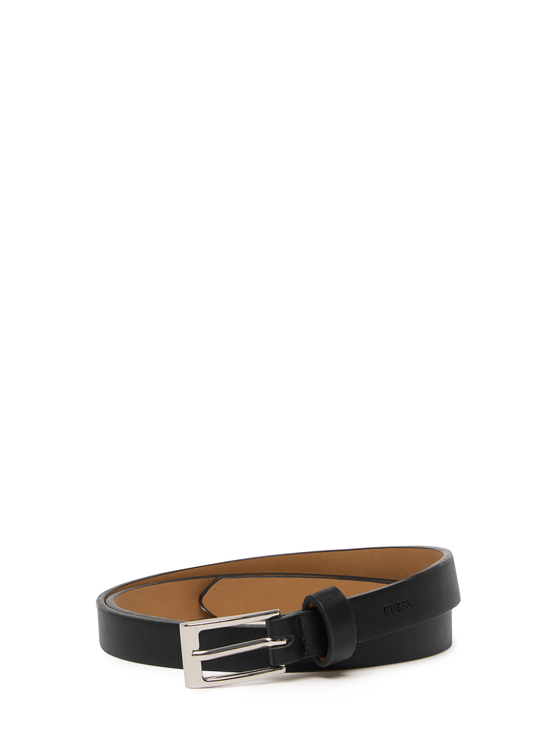 GUESS Women's 15mm Mocha Logo Two For One Belt Set 942014 Front View 2