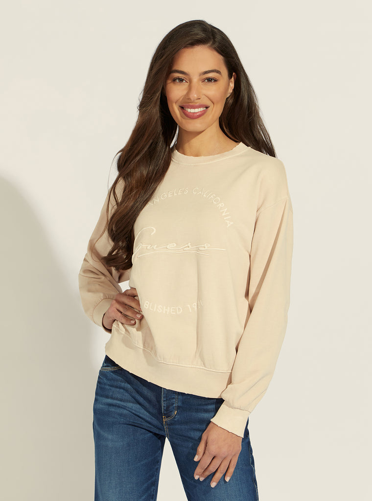 Beige Diane Active Logo Jumper - GUESS