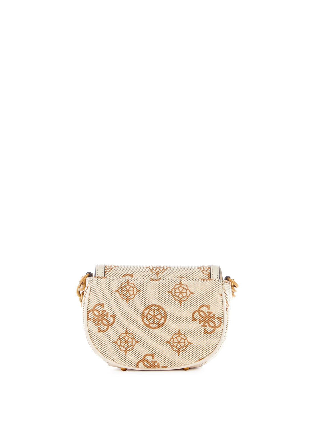 GUESS Women's Beige Logo Izzy Mini Crossbody Bag PB865478 Back View