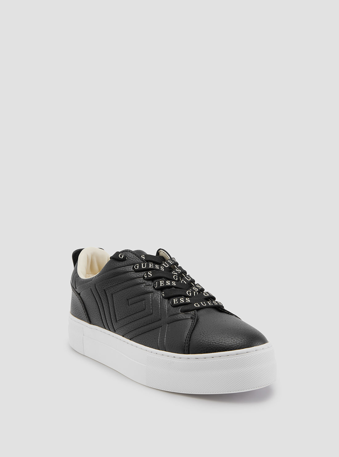 GUESS Women's Black Giaa Low Top Sneakers GIAA2 Front View