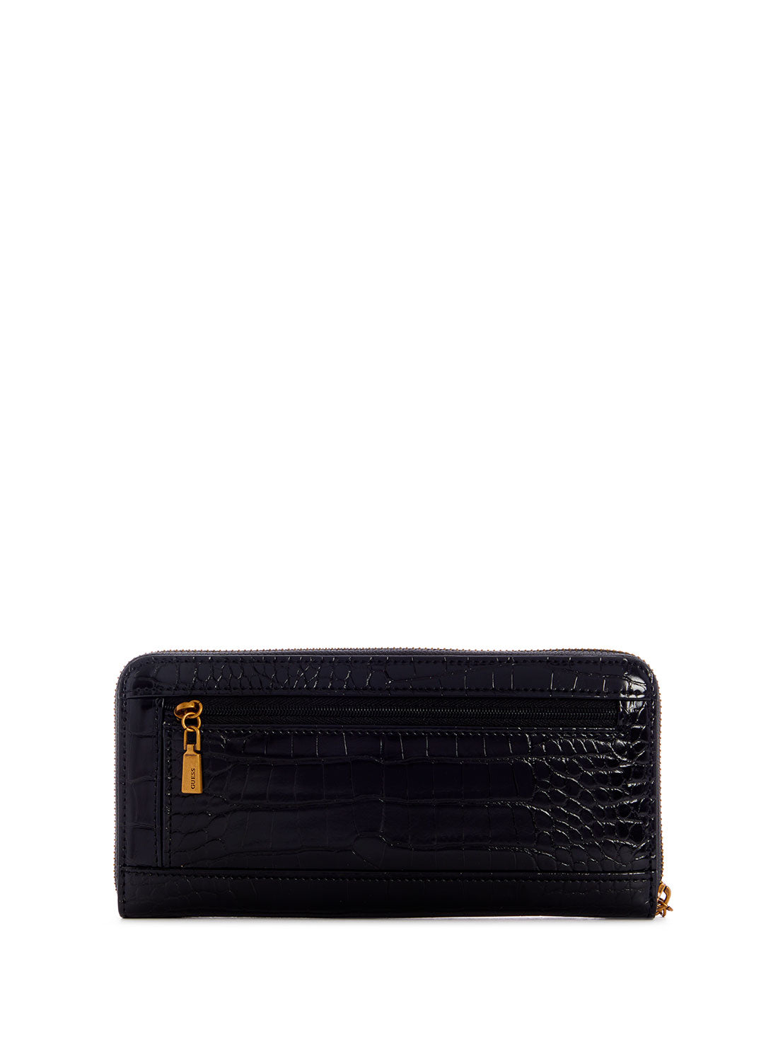GUESS Women's Black Laurel Croco Large Wallet CB850046 Back View