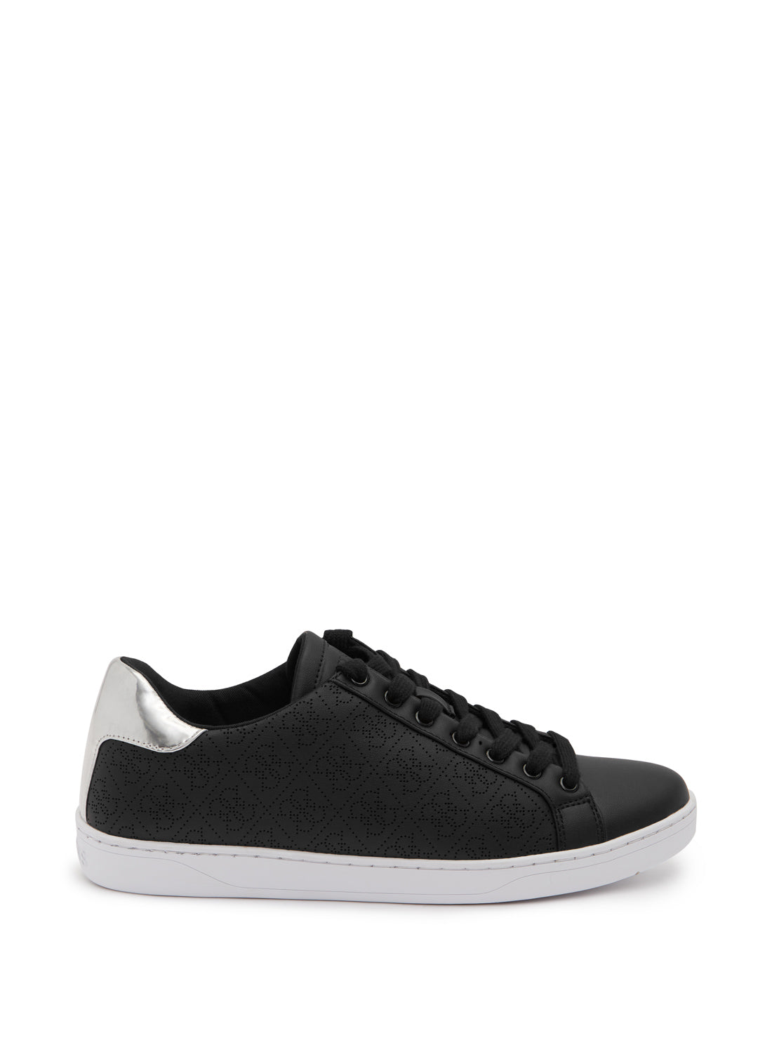 GUESS Women's Black Logo Rosalia Low Top Sneakers ROSALIA Side View