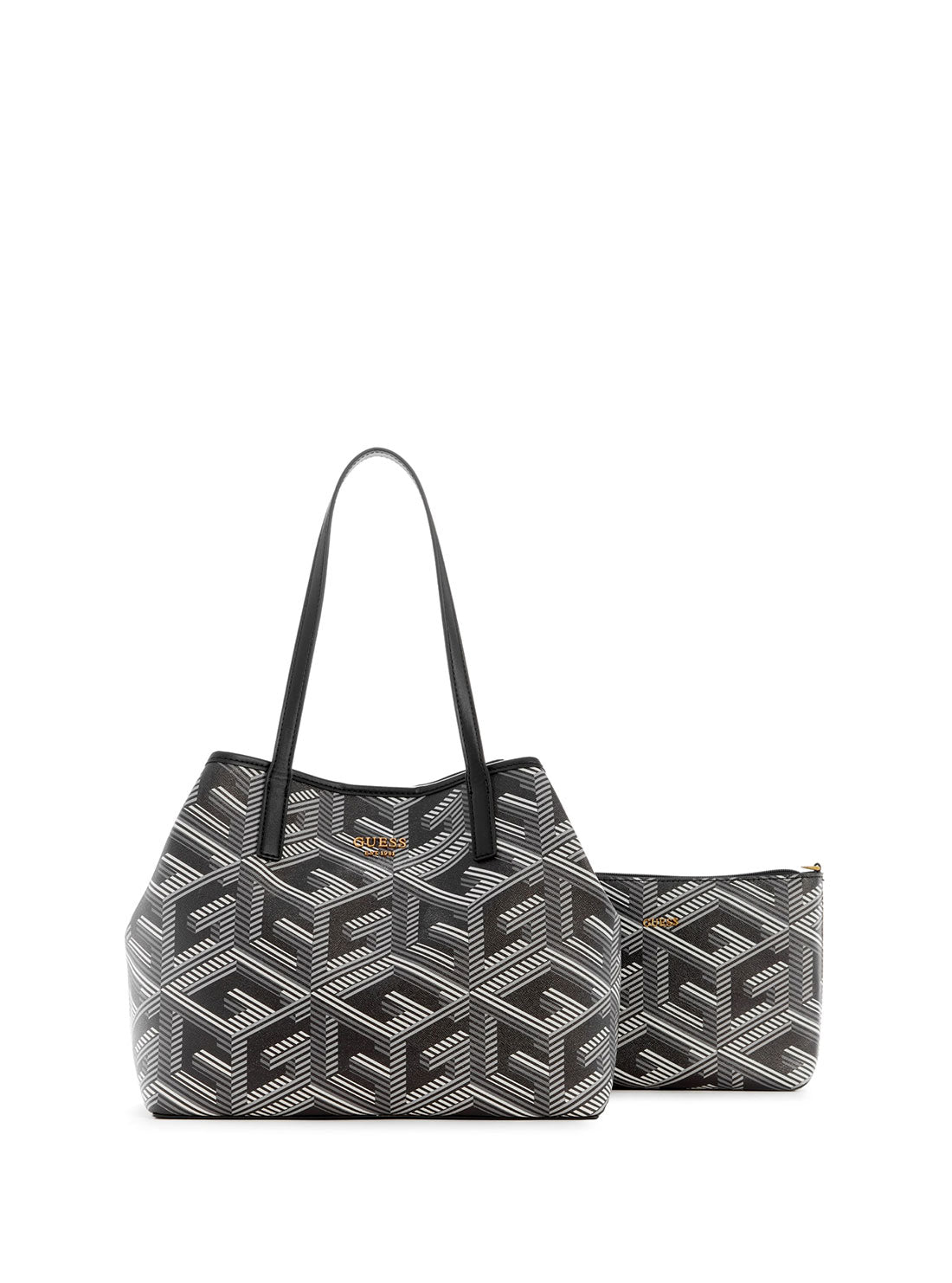 GUESS Women's Black Logo Vikky Tote Bag SA699523 Full View