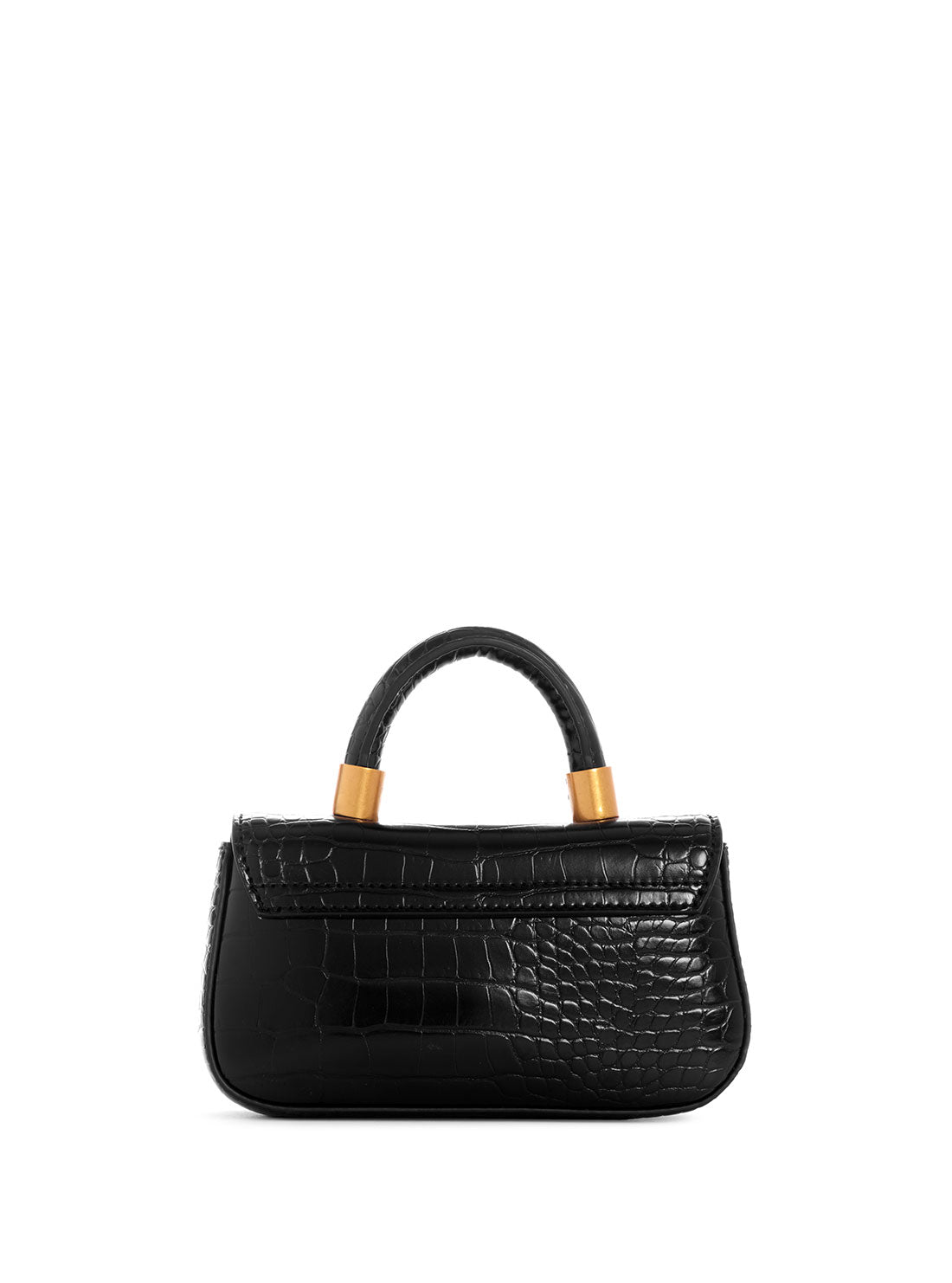 GUESS Women's Black Nell Croco Micro Mini Crossbody Bag CB873677 Back View