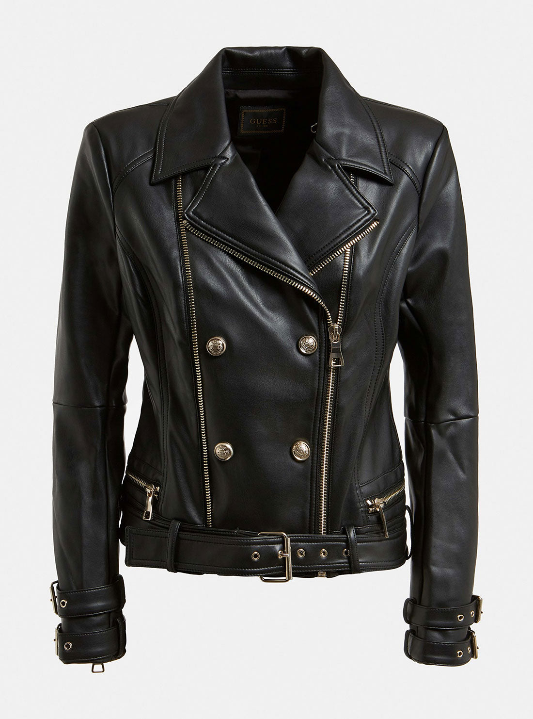 Black Olivia Moto Jacket - GUESS