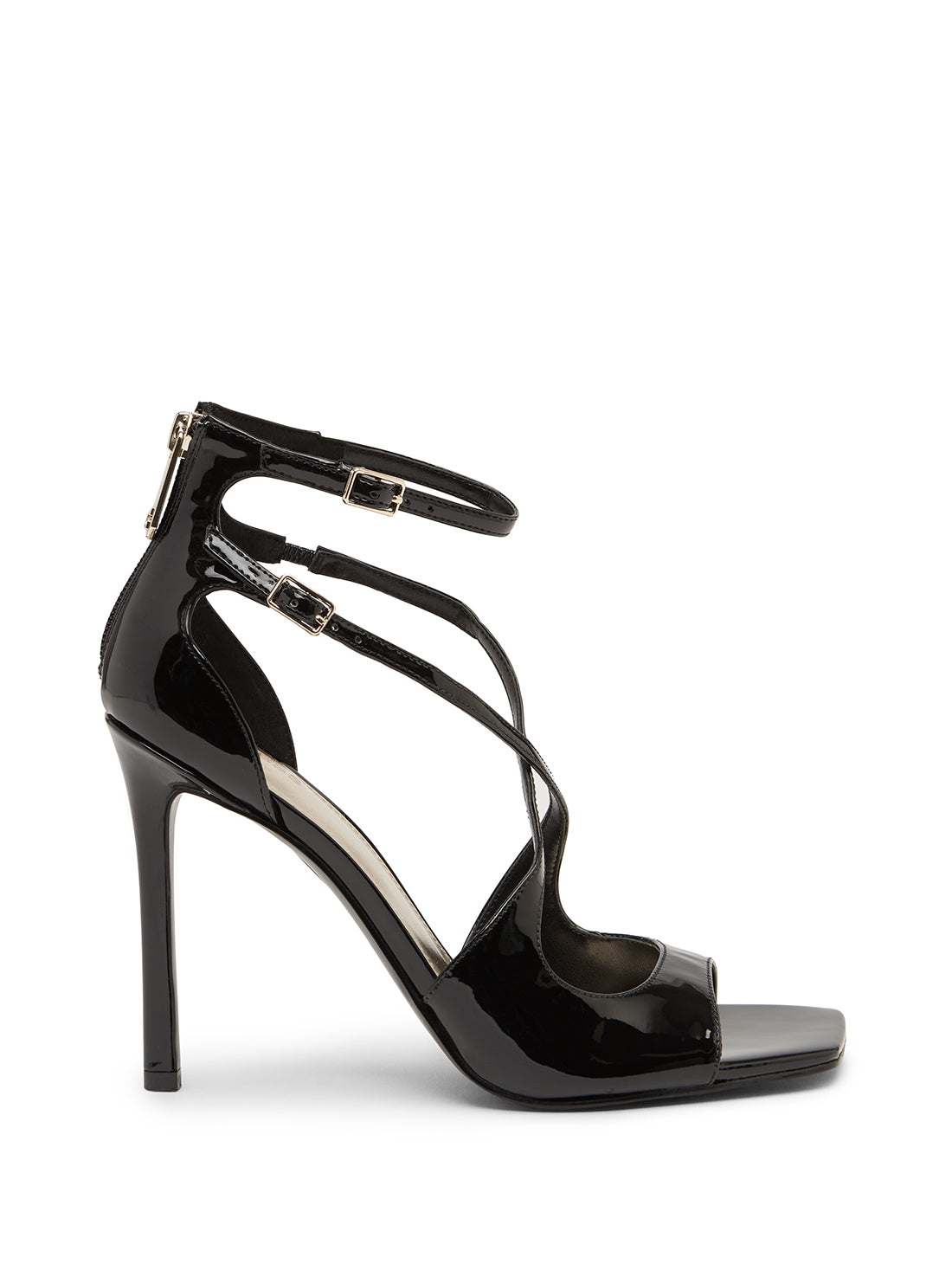 GUESS Women's Black Patent Sella Heels SELLA Side View