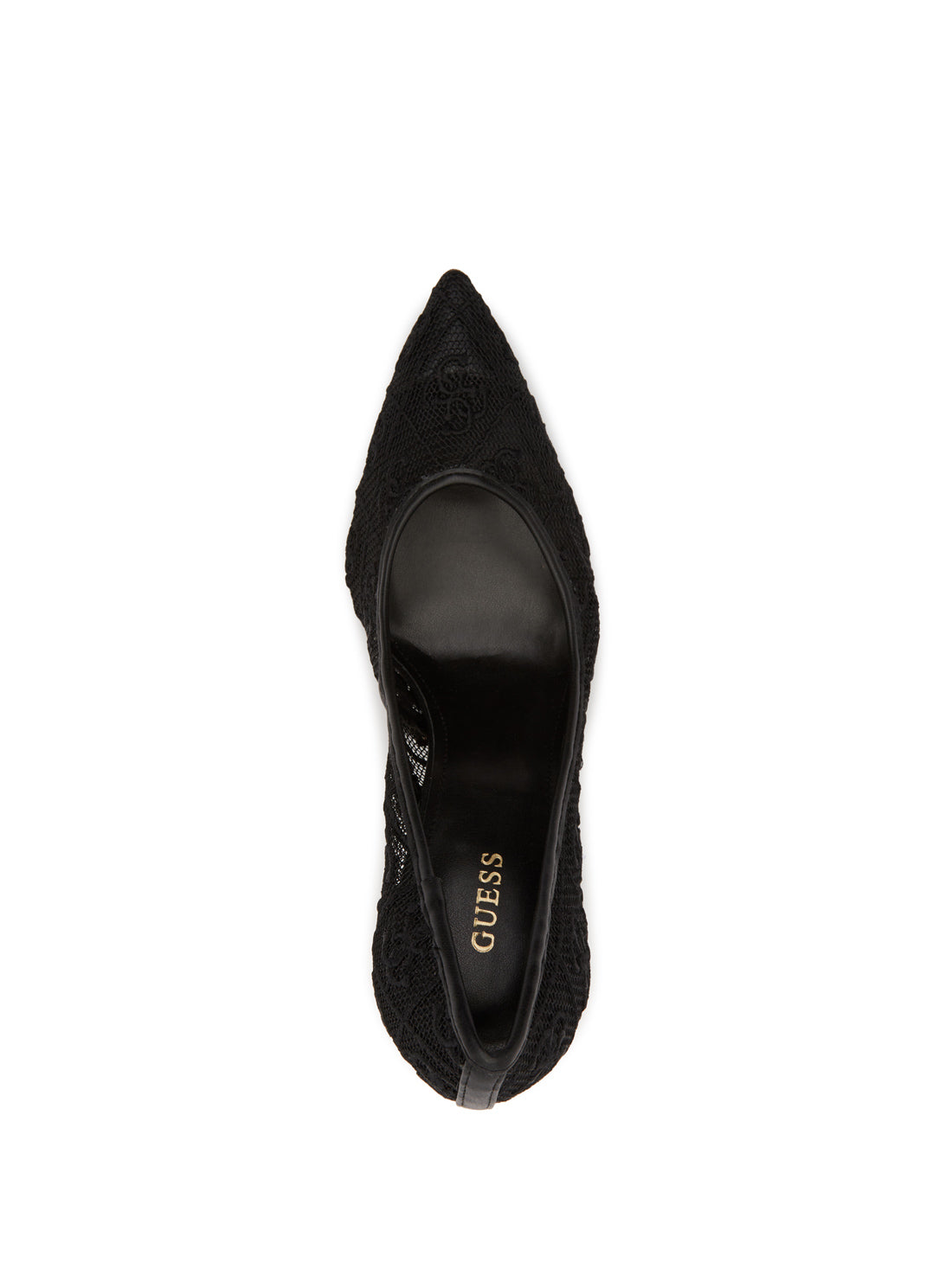 GUESS Women's Black Seannay Logo Pumps SEANNAY Top View