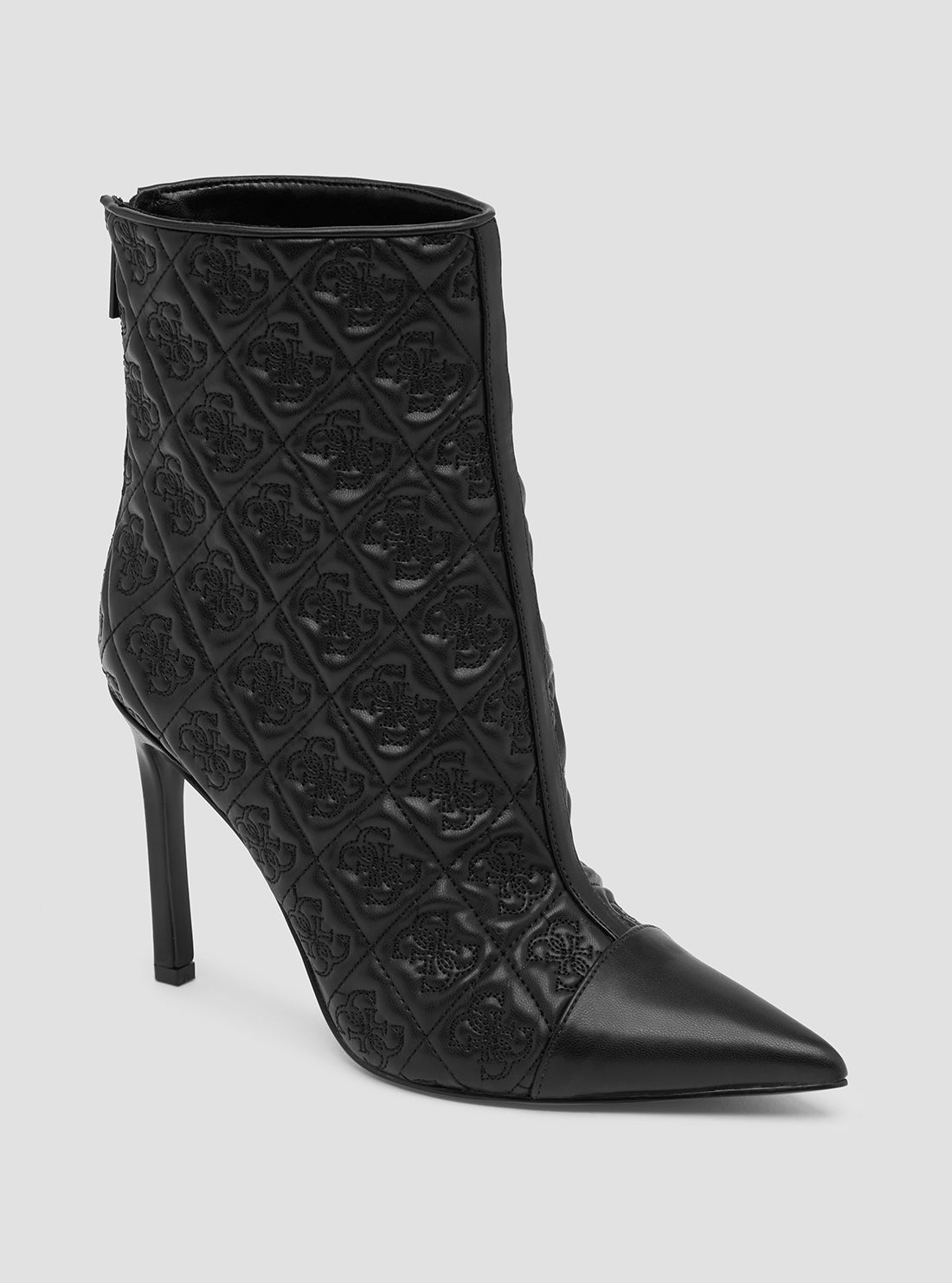 GUESS Women's Black Simonea Logo Ankle Boots SIMONEA Front View