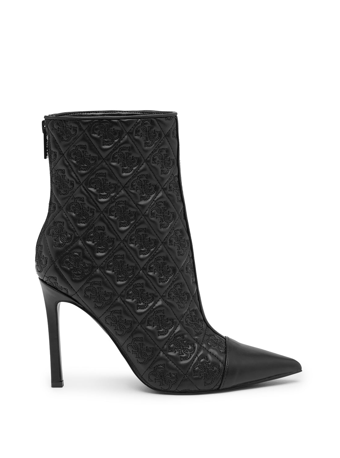 GUESS Women's Black Simonea Logo Ankle Boots SIMONEA Side View