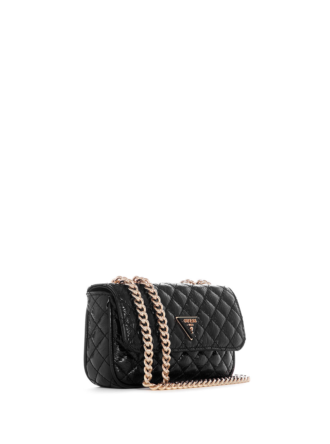 Black Spark Quilted Mini Crossbody Bag GUESS