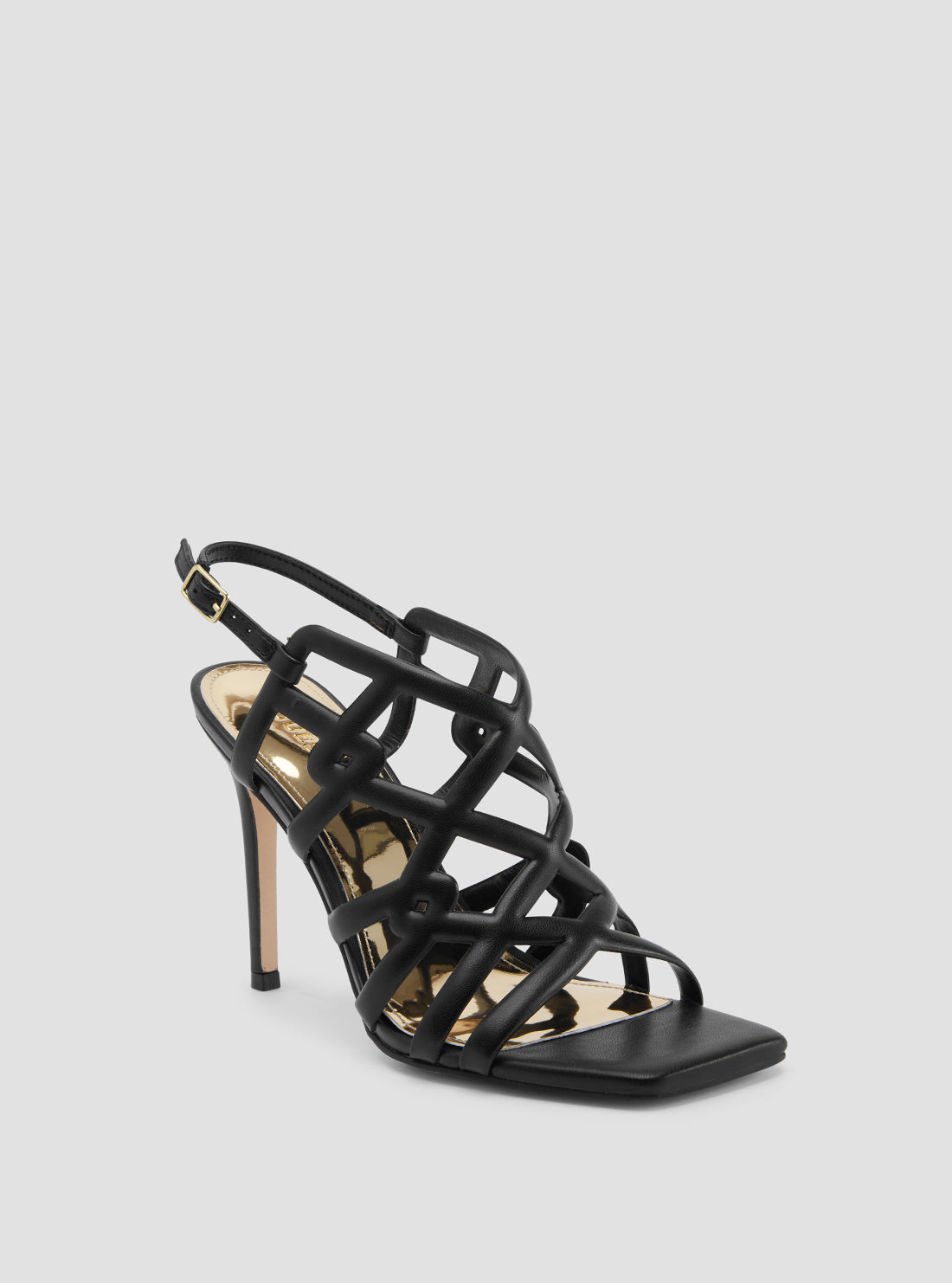 Guess black 2025 strappy heels