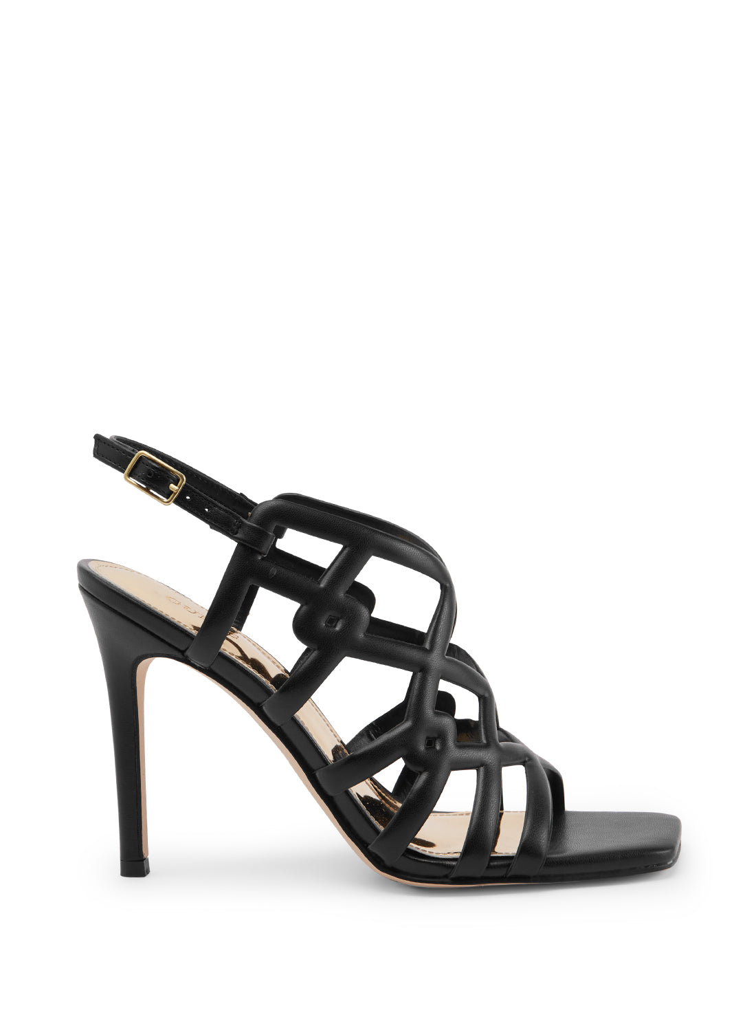 Guess black 2025 strappy heels