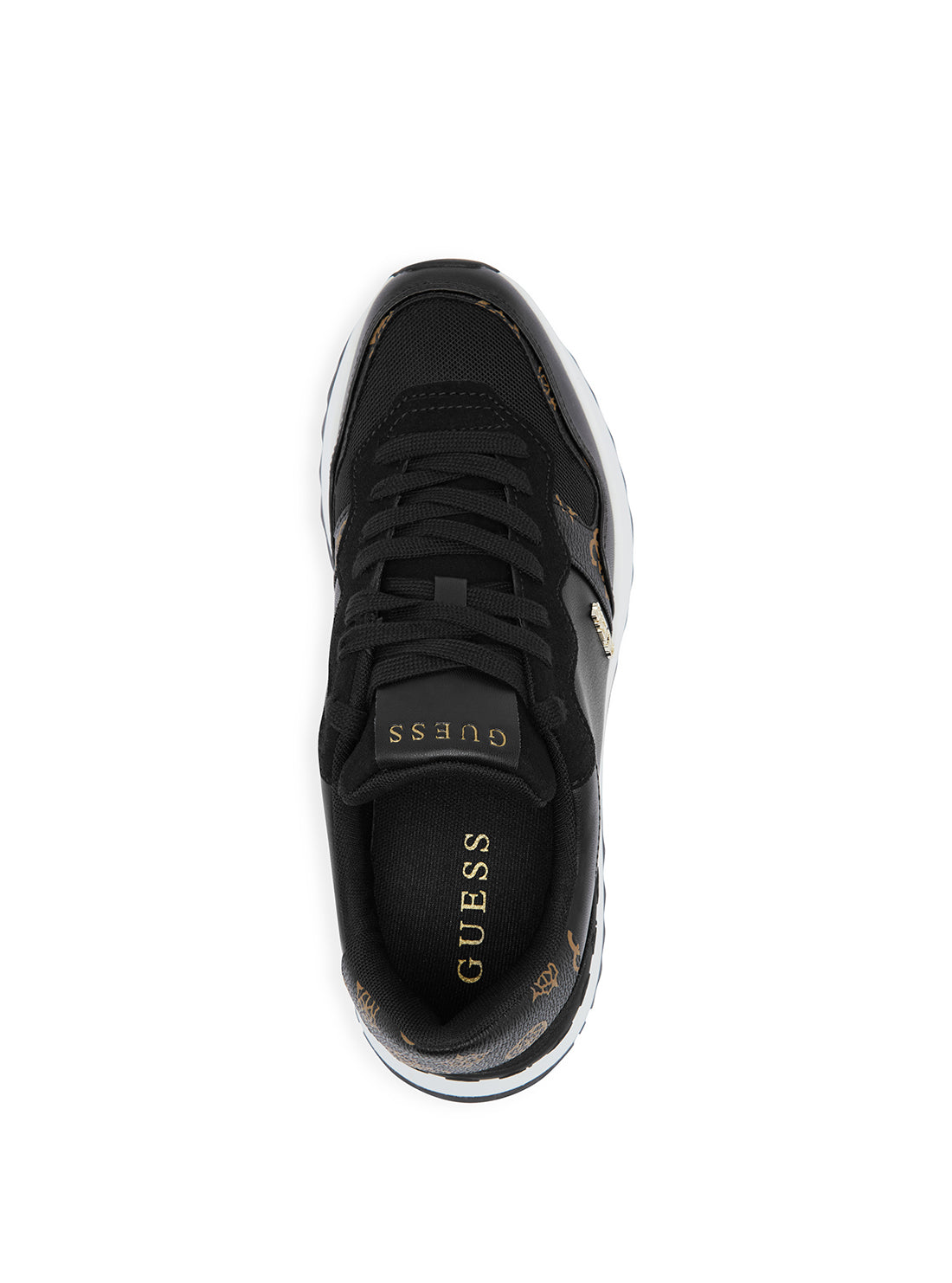 GUESS Women's Black Vinnna Low Top Sneakers VINNA Top View
