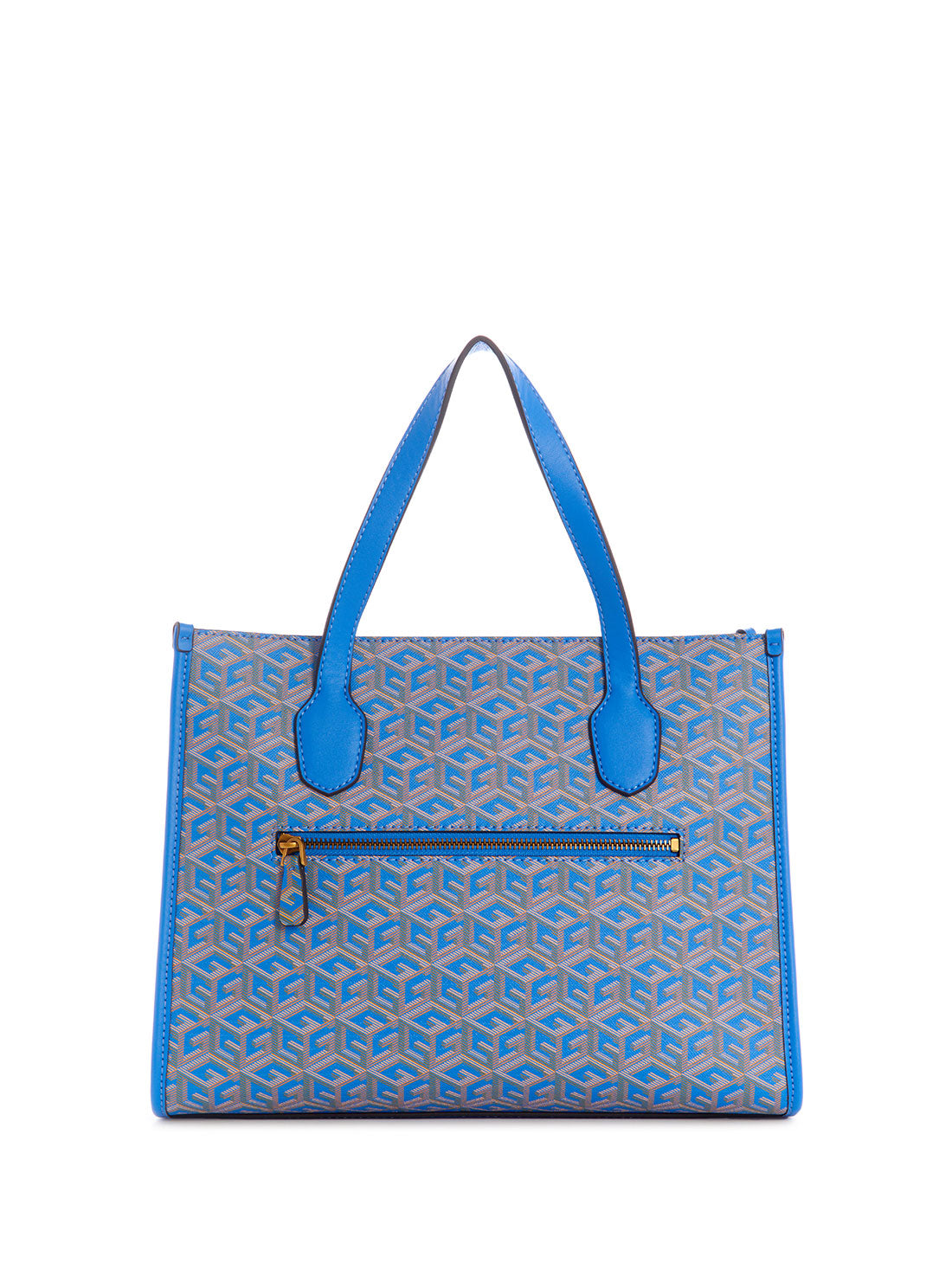 GUESS Women's Blue Logo Silvana Small Tote Bag SC866522 Back View