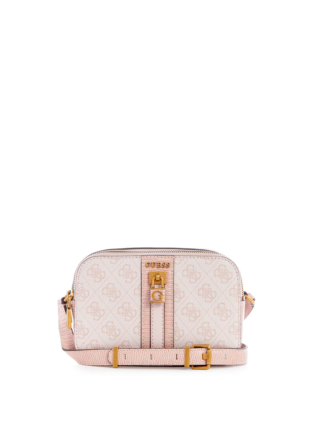 GUESS Women's Blush Logo Ginevra Crossbody Bag SB867514 Front View