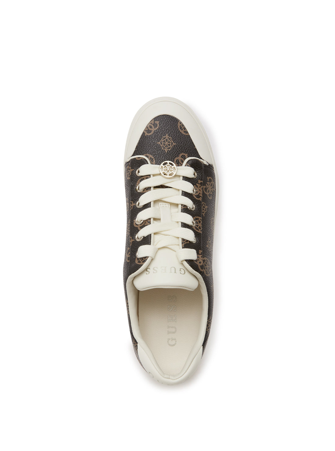 GUESS Women's Brown Lullu Logo Low Top Sneakers LULLU3 Top View