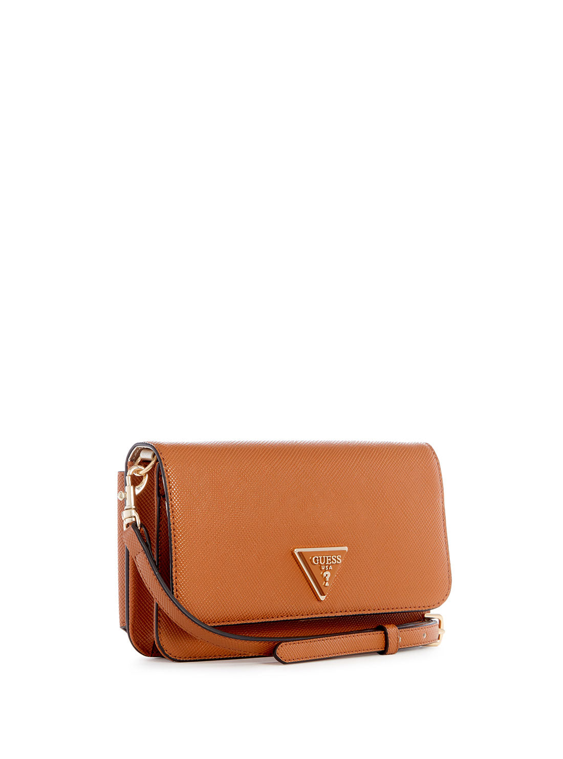 GUESS Women's Cognac Noelle Crossbody Organiser ZG787979 Angle View