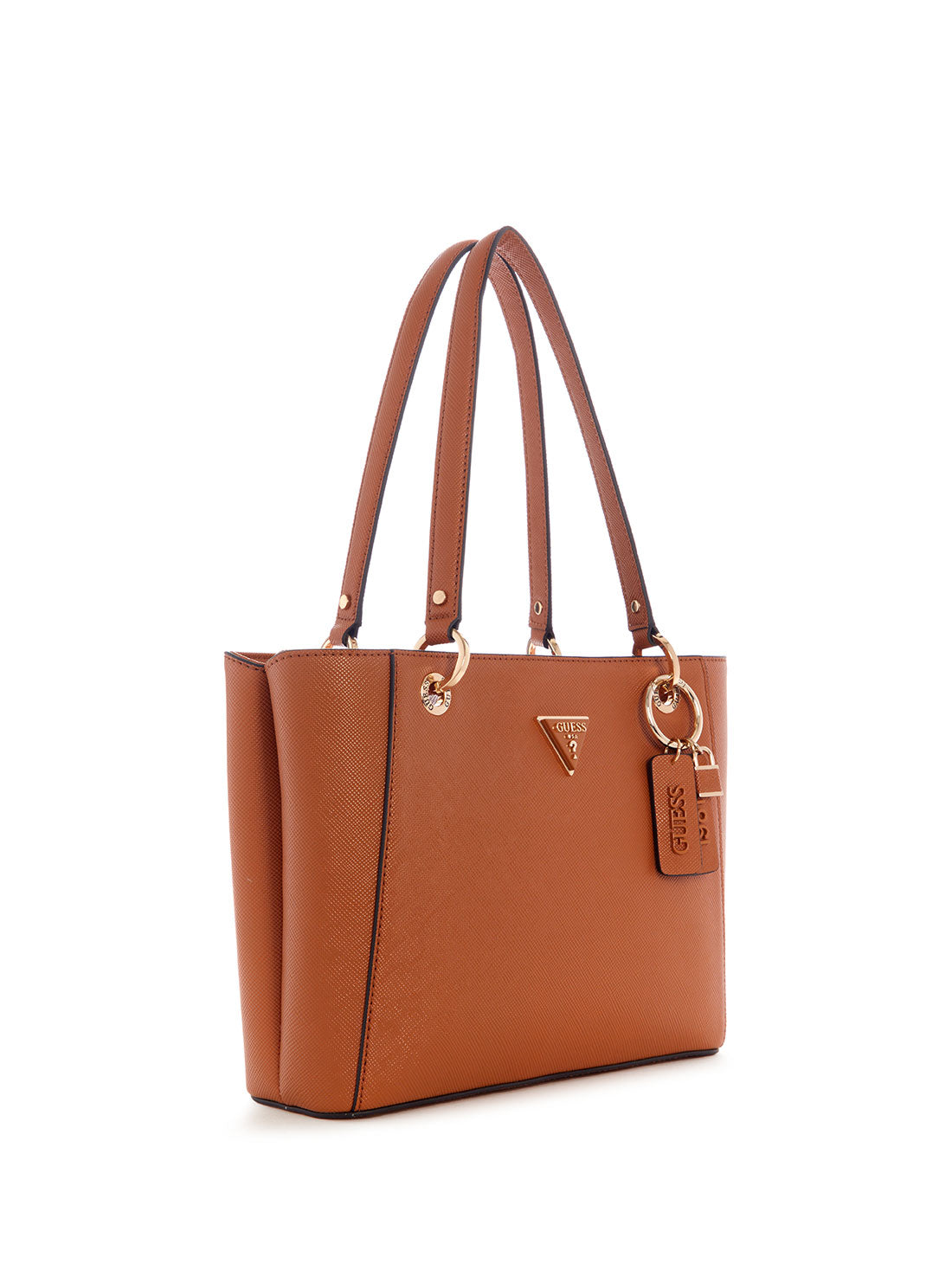GUESS Women's Cognac Noelle Small Noel Tote Bag ZG787924 Angle View