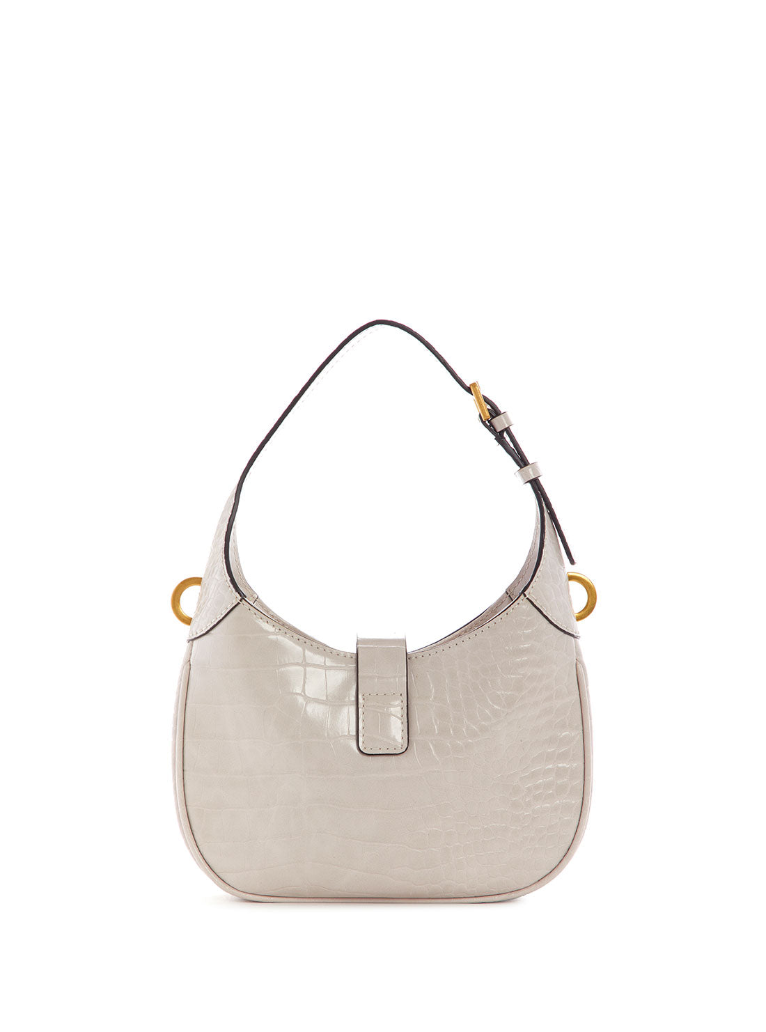 GUESS Women's Cream Croco Maimie Mini Hobo Bag CB840977 Back View