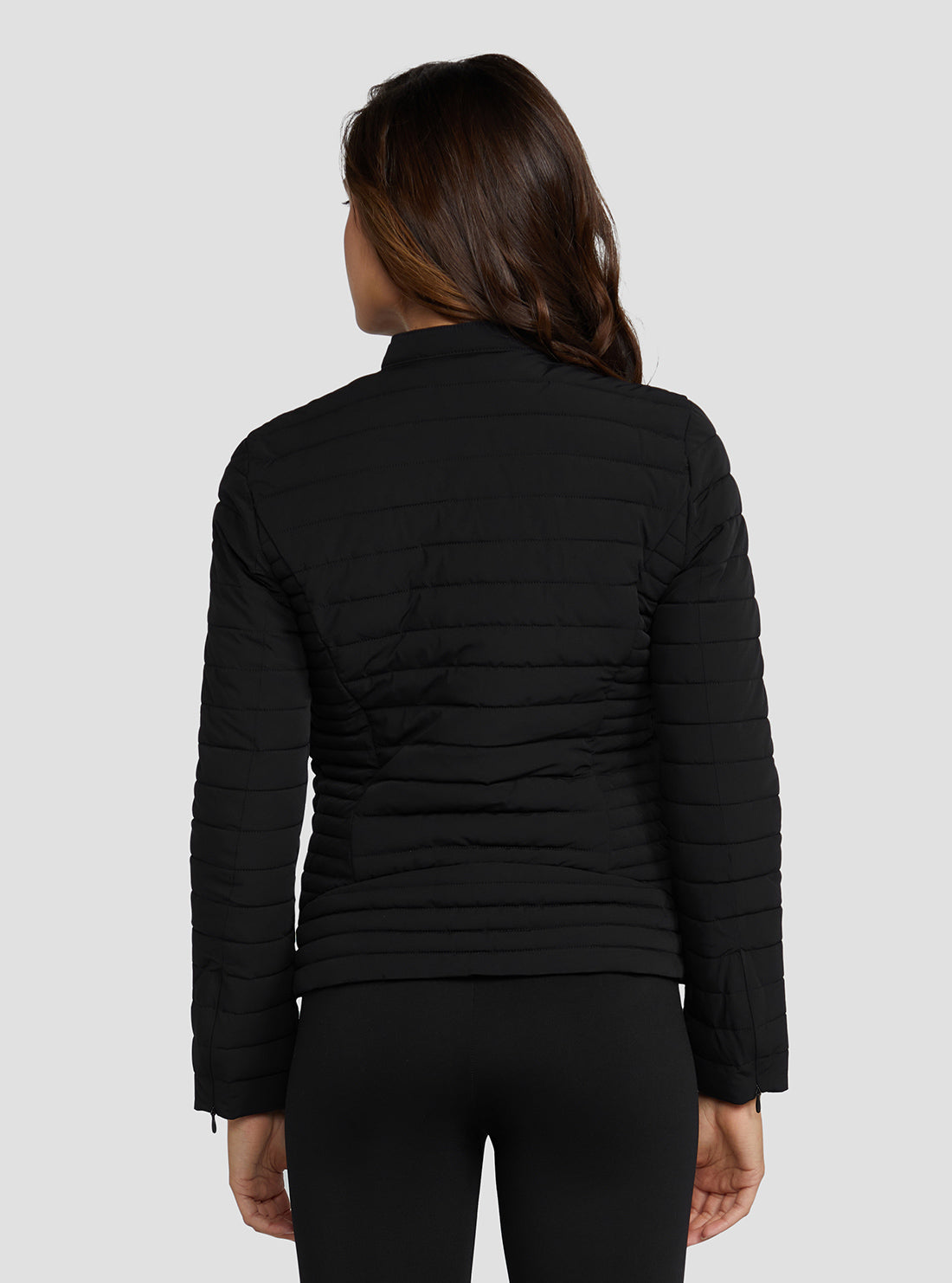 GUESS Women's Eco Black Vona Jacket W2YL1IW6NW2 Back View