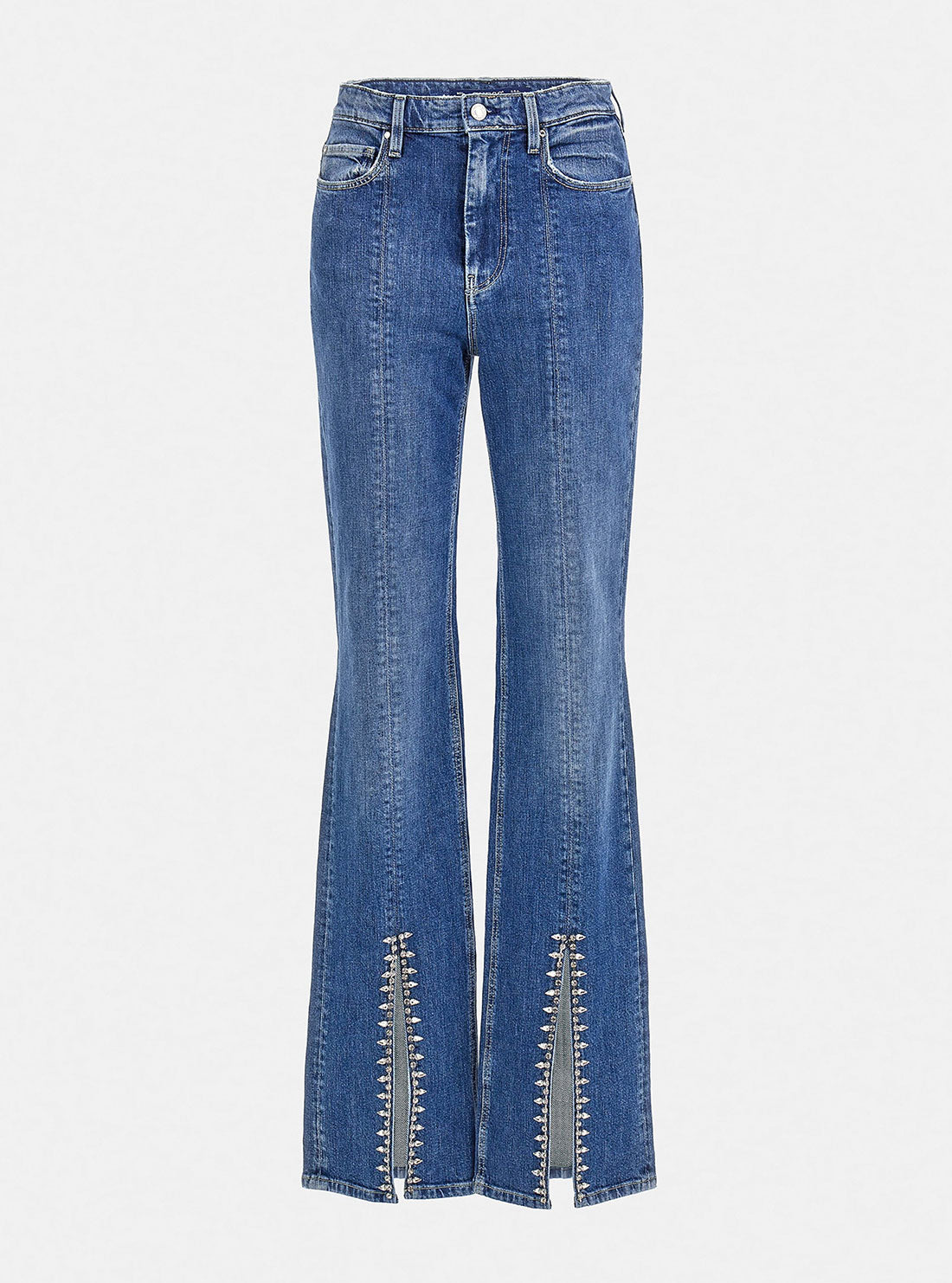 Eco High-Rise 80s Straight Split Denim Jeans In Enlinghtment Wash