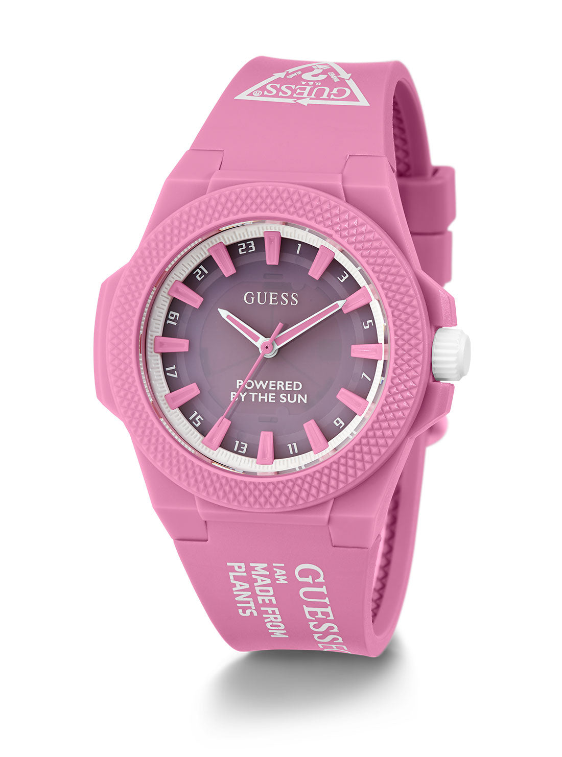 Hot pink guess watch Clearance