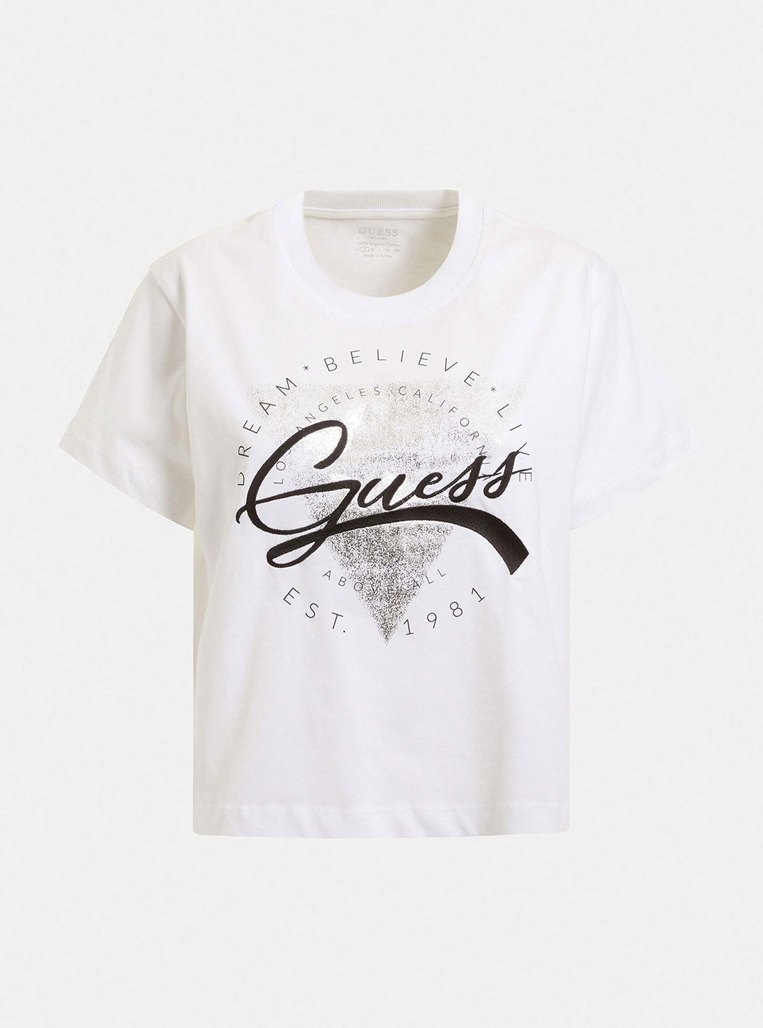 GUESS Women's Eco White Rocsena Logo T-Shirt W2BI18K8FQ4 Ghost View
