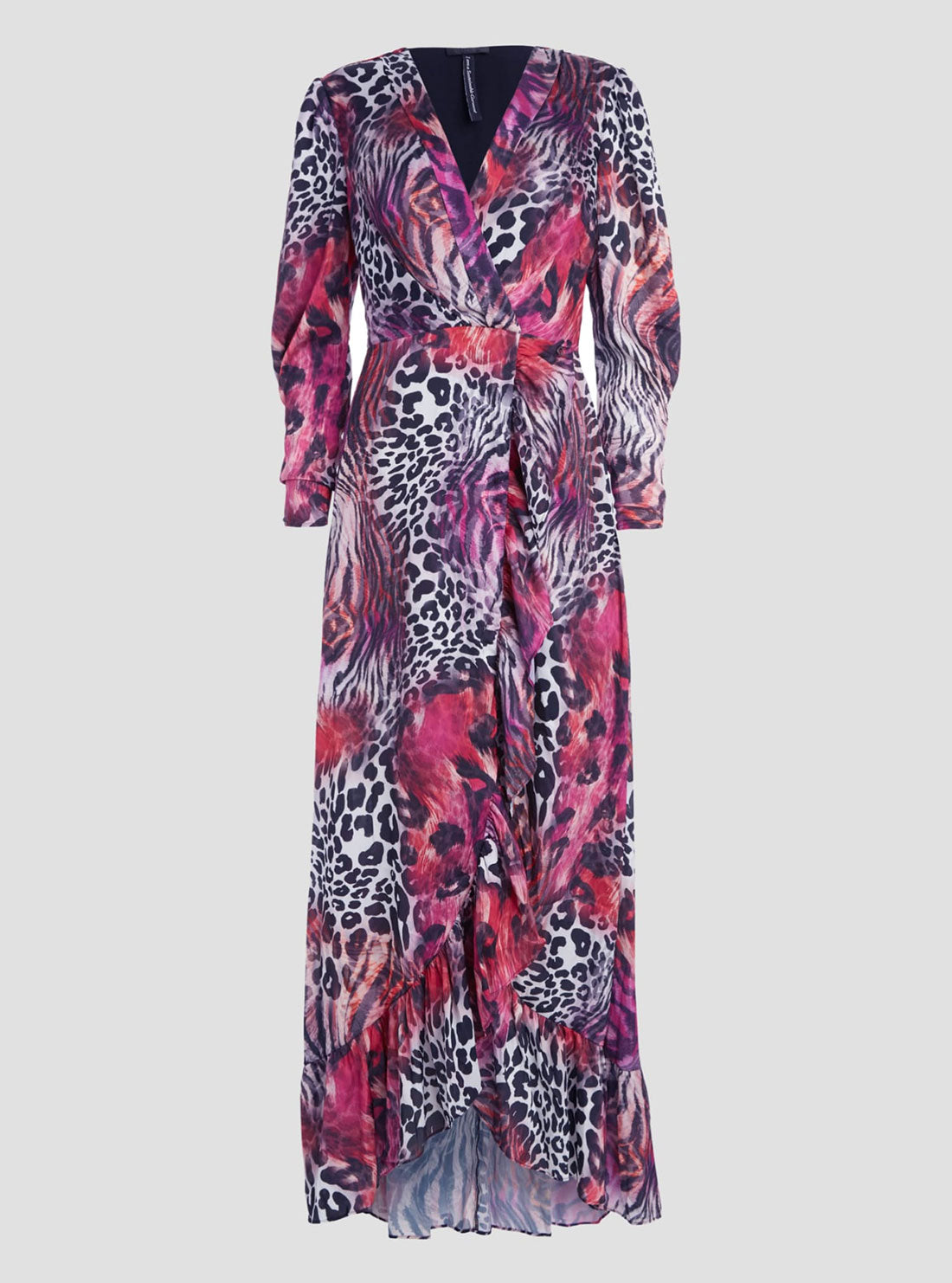 GUESS Women's Eco Wildcard Print Luana Maxi Dress W3RK21WEDU2 Ghost View
