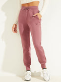GUESS Women's Eco Wine Allie Scuba Active Trackpants V2YB18K7UW2 Front View
