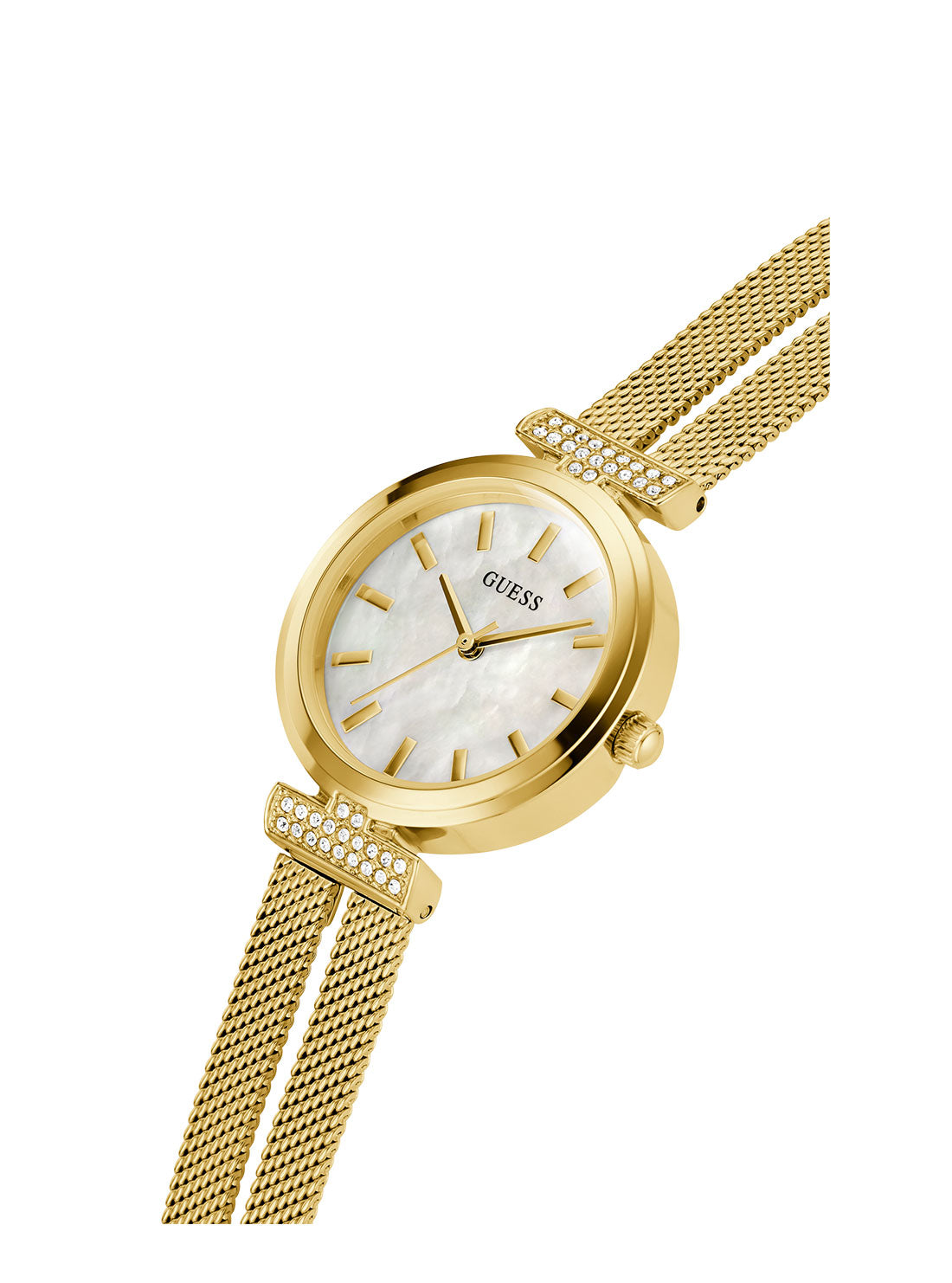 Gold Array Crystal Mesh Watch