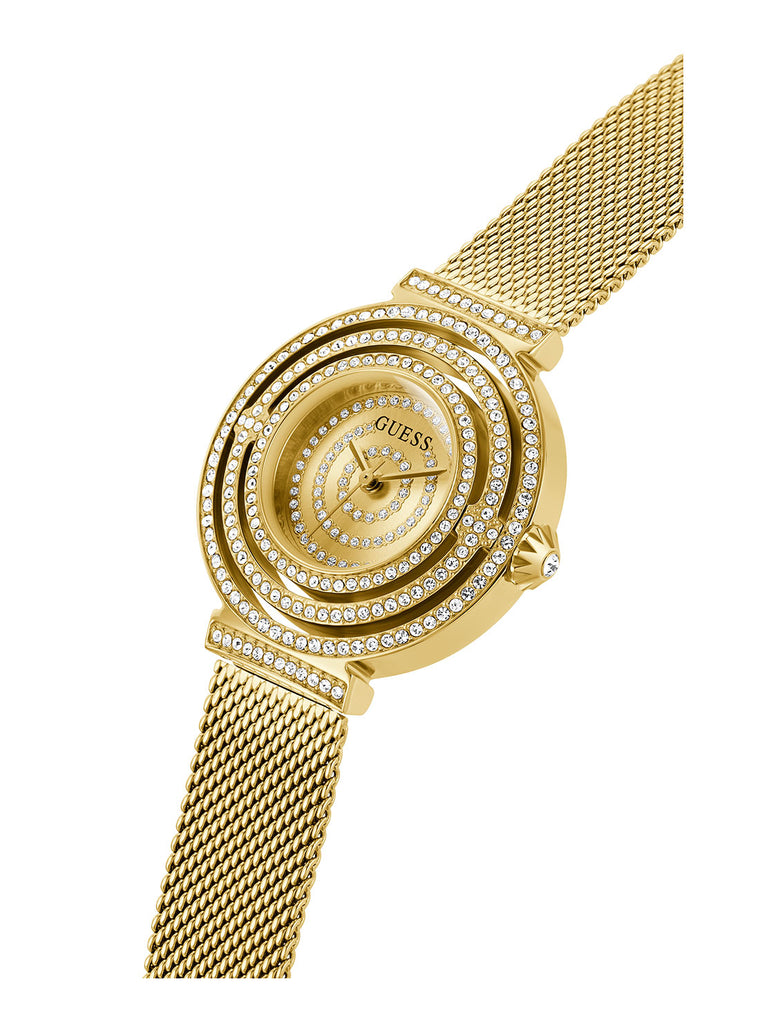 Gold Dream Crystal Mesh Watch - GUESS