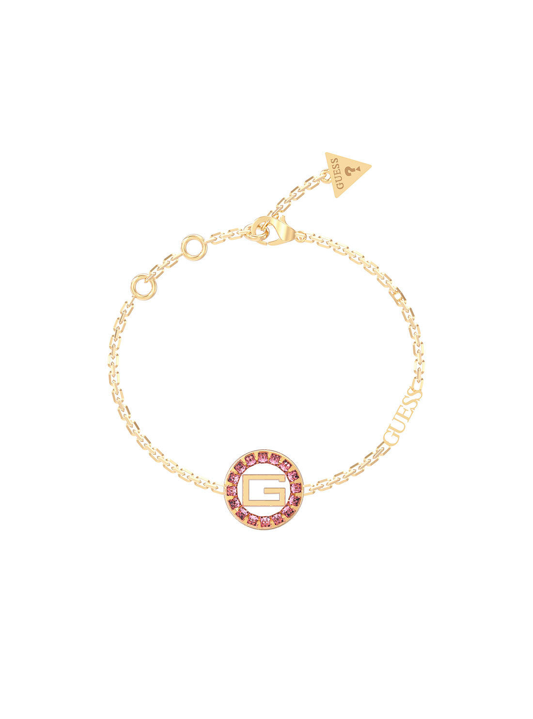 GUESS Women's Gold Rose G Logo Bracelet JUBB03012JWYGRSL Front View