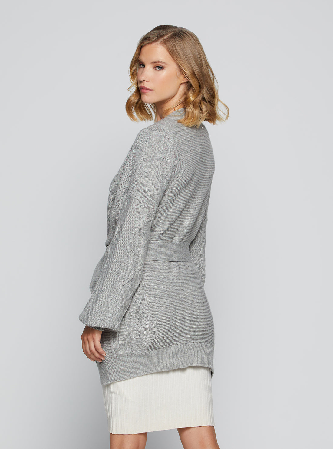 GUESS Women's Grey Edwige Cardigan W2BR31Z2WJ0 Back View