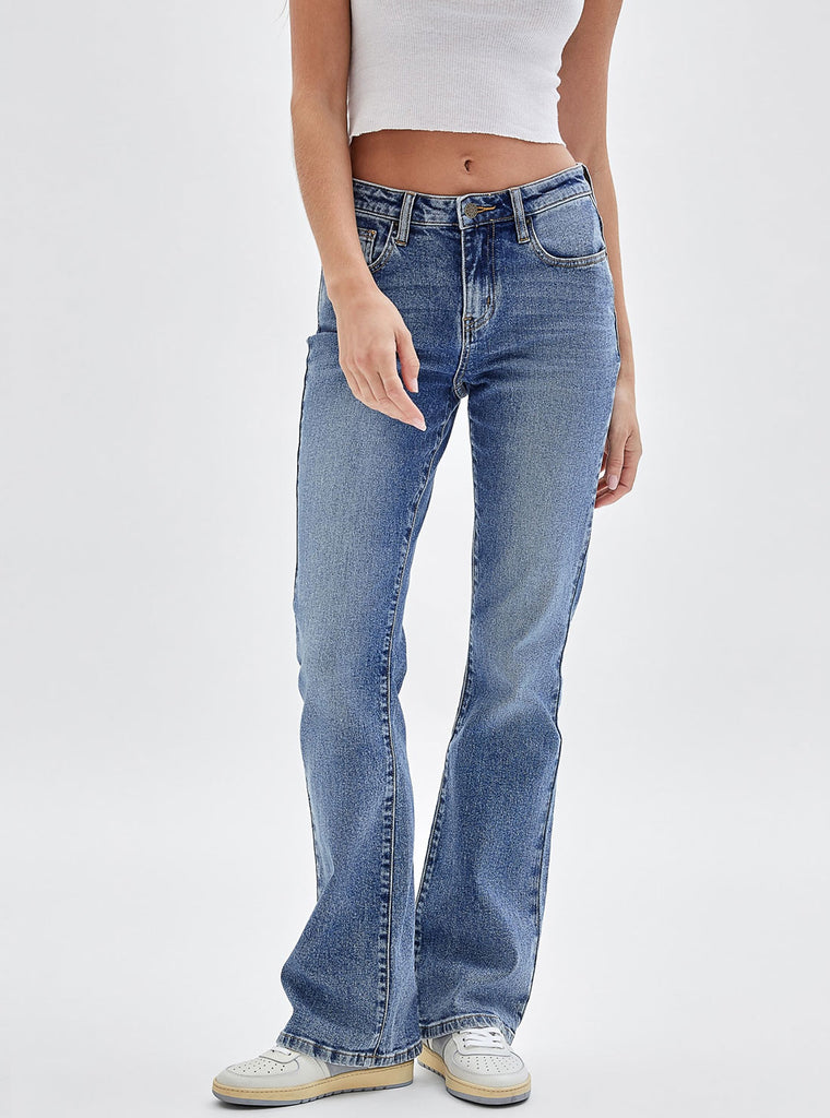 Guess Originals High-Rise Bootcut Denim Jeans In Pluto Wash - GUESS