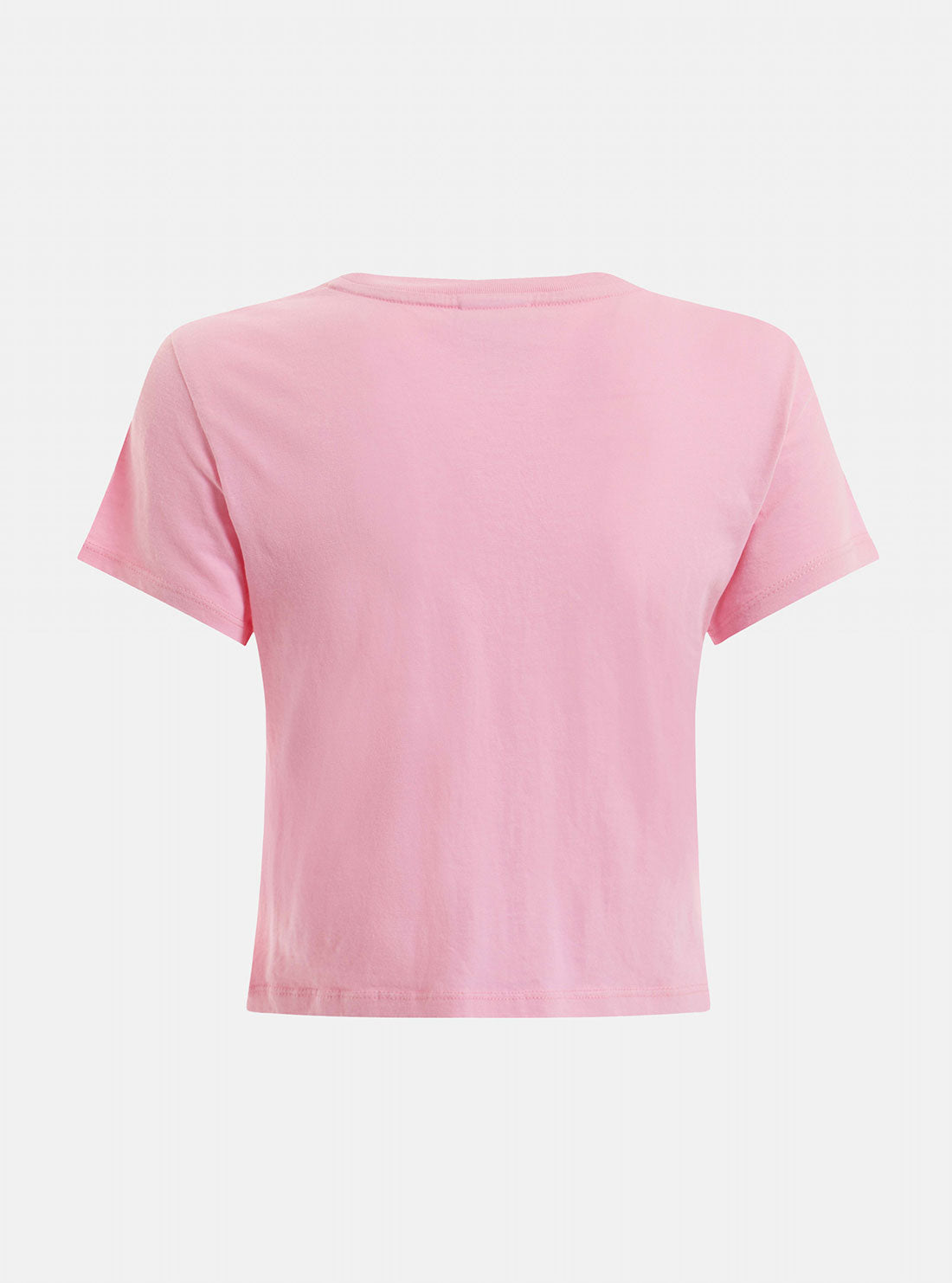 GUESS Women's Guess Originals Pink Raelyn Grid Crop Baby T-Shirt W2YI21K9RM1 Ghost Back View