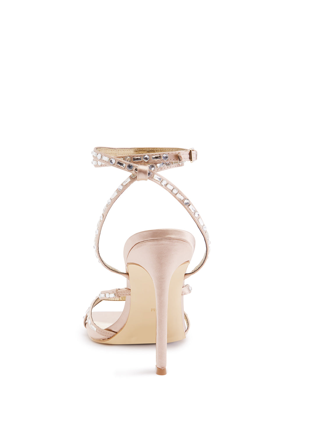 GUESS Women's Nude Sabia Embellished High Heels SABIA Back View