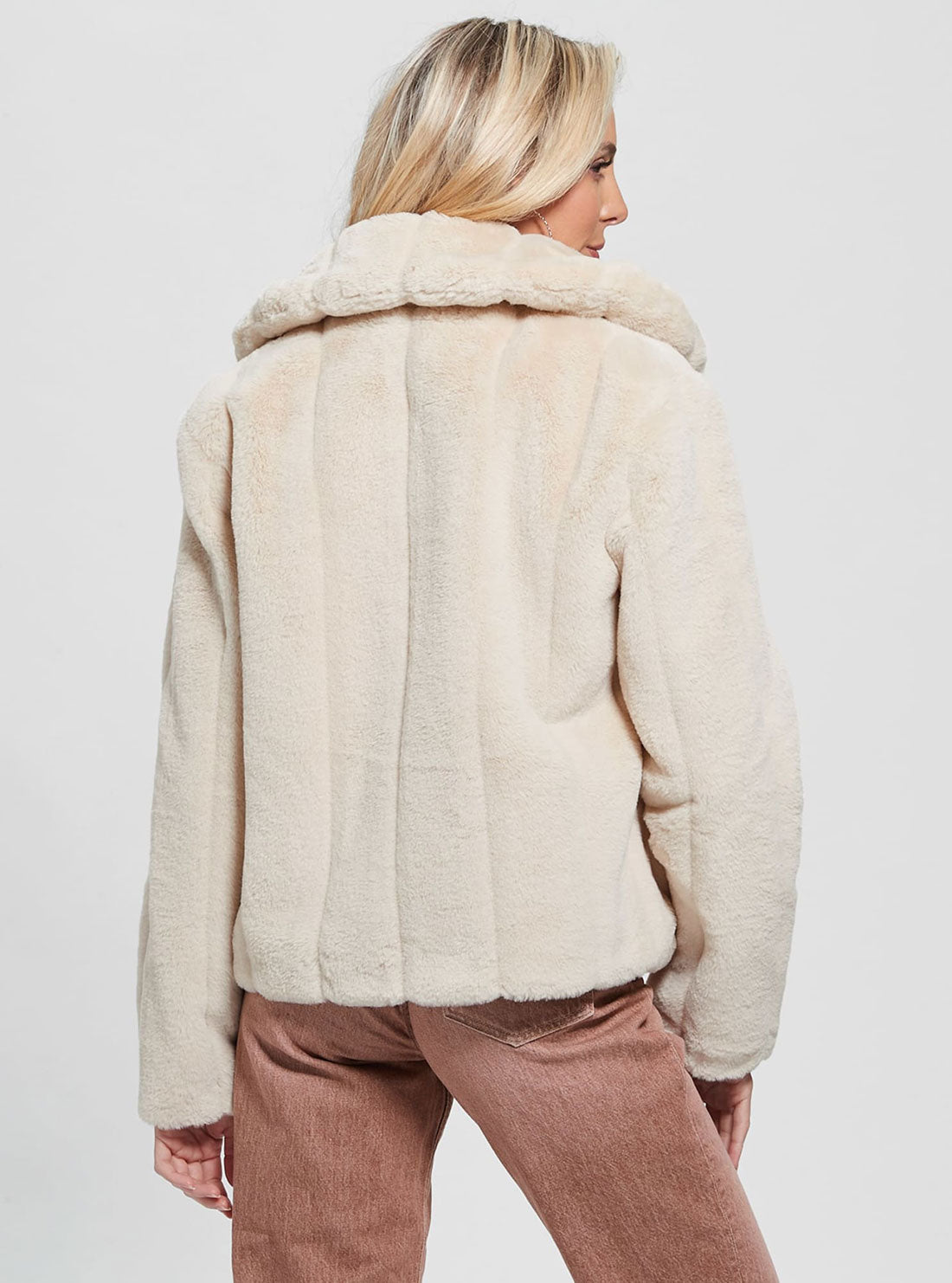 GUESS Women's Pearl Oyster Sophy Jacket W0BL0NWDCH0 Back View