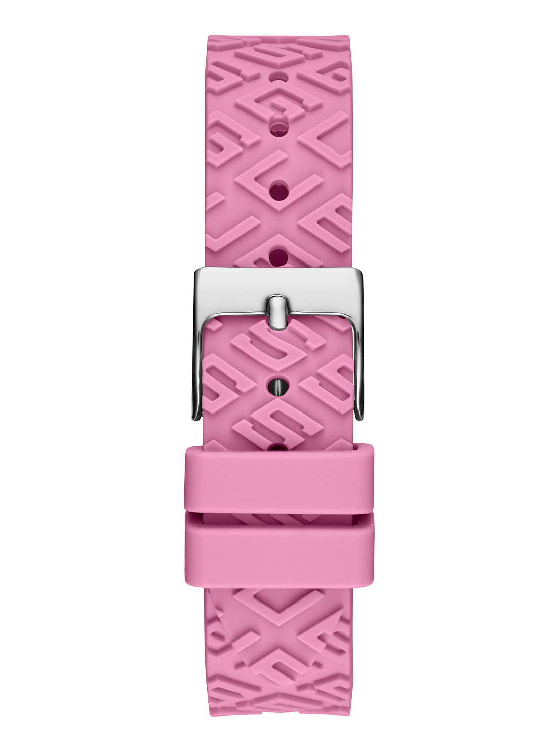 GUESS Women's Pink Fame Logo Silicone Watch GW0543L2 Back View