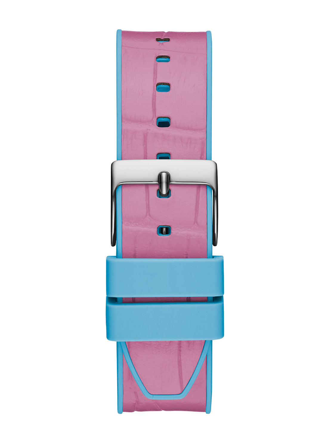 GUESS Women's Pink Turquoise Fusion Silicone Watch GW0553L5 Back View