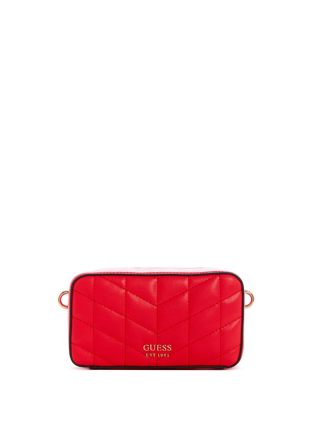 GUESS Women's Red Brera Studded Mini Crossbody Camera Bag QG840472 Back View