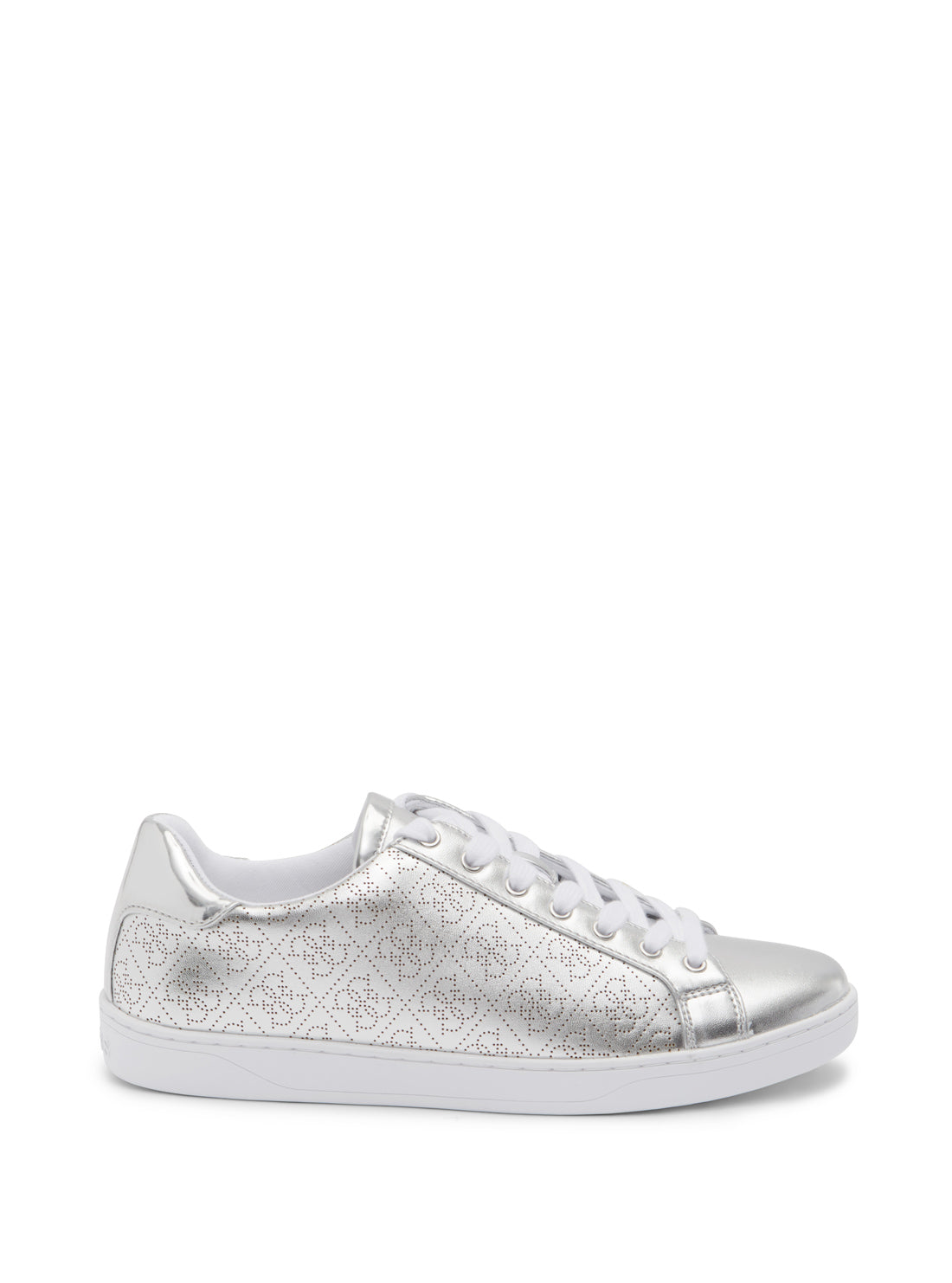 GUESS Women's Silver Logo Rosalia Low Top Sneakers ROSALIA Side View